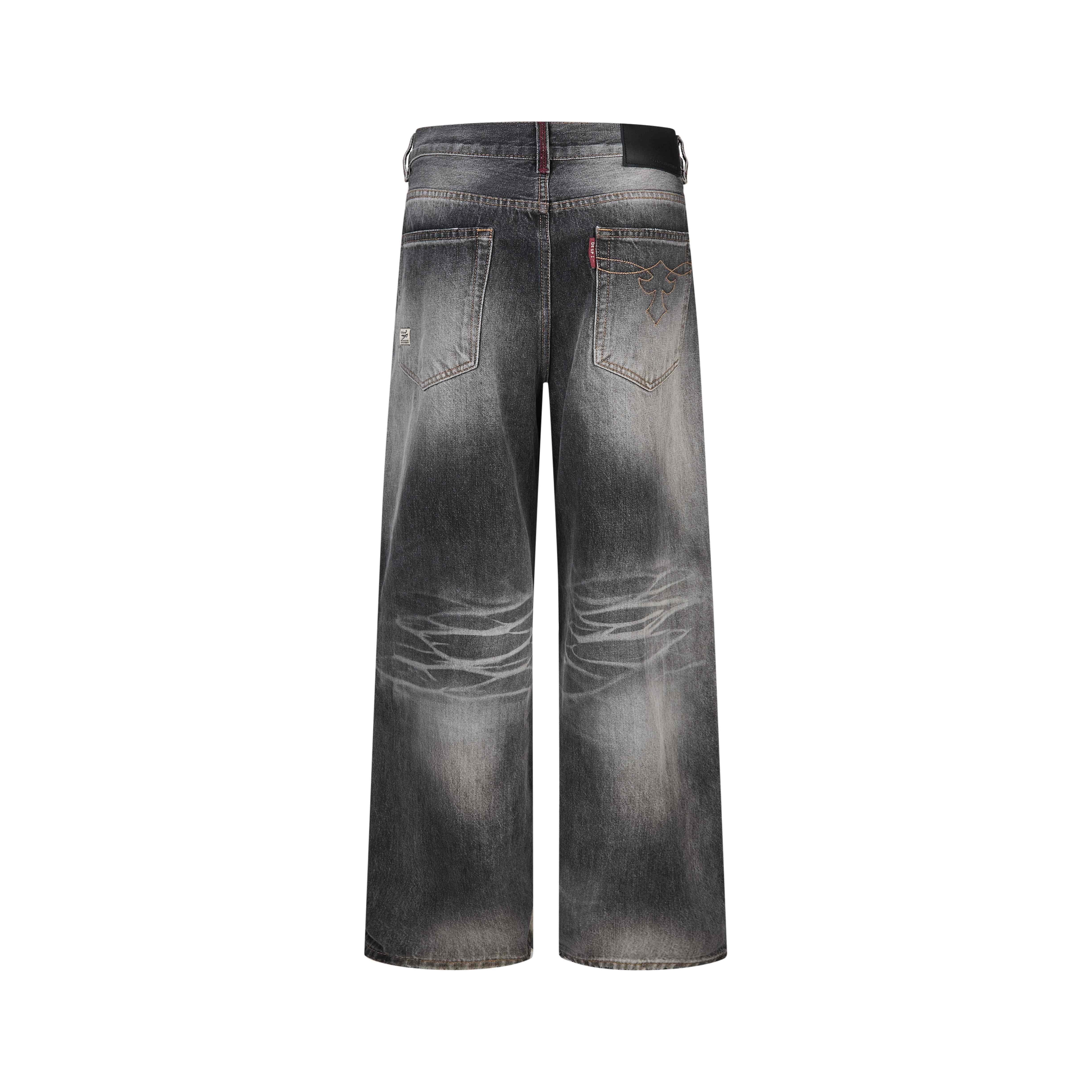 Omirad Vintage Faded Wide-Leg Jeans