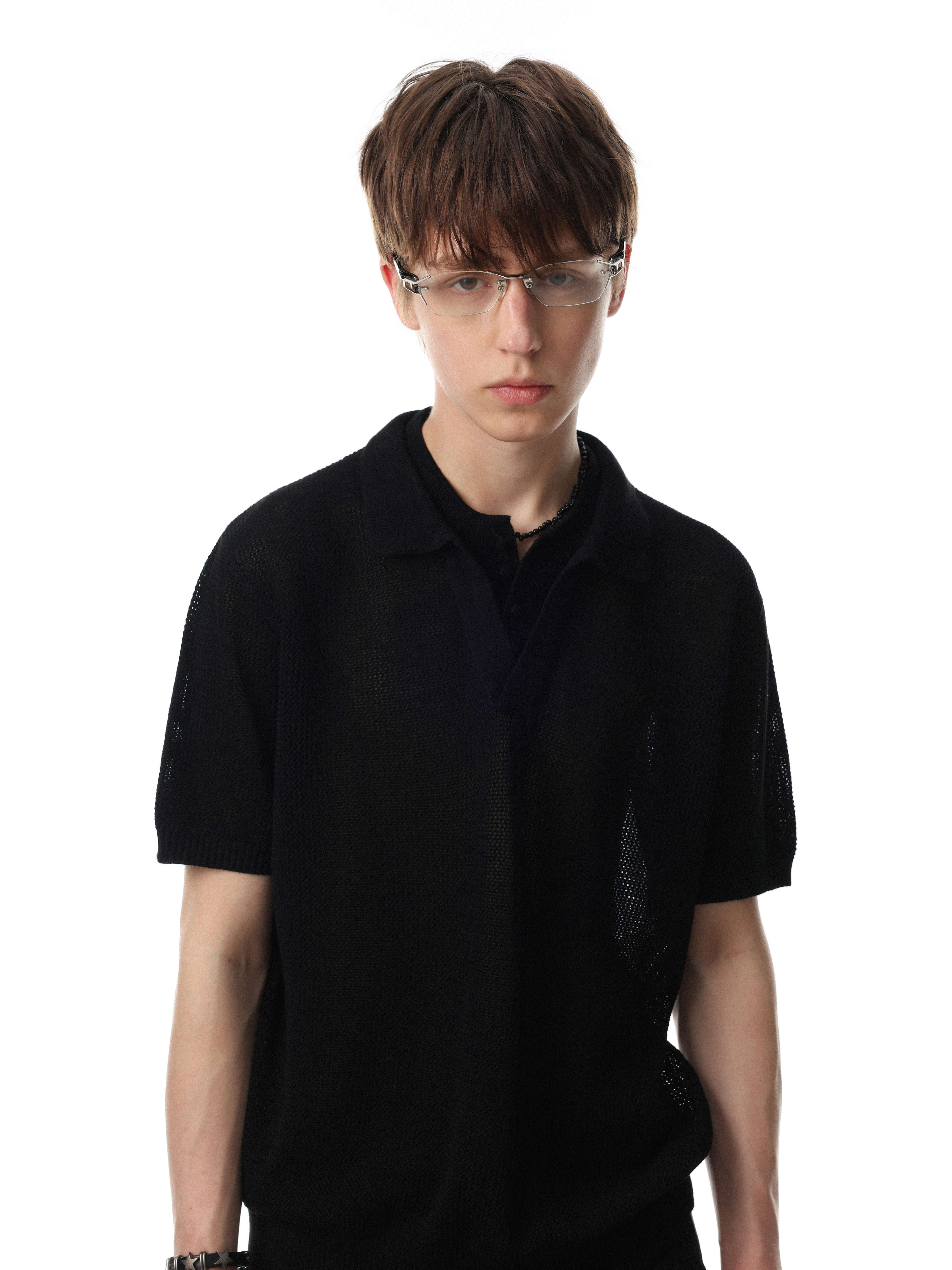 Omirad “Open Knit Polo Tee”