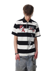 Omirad “Rugby Stripe Graphic Polo”