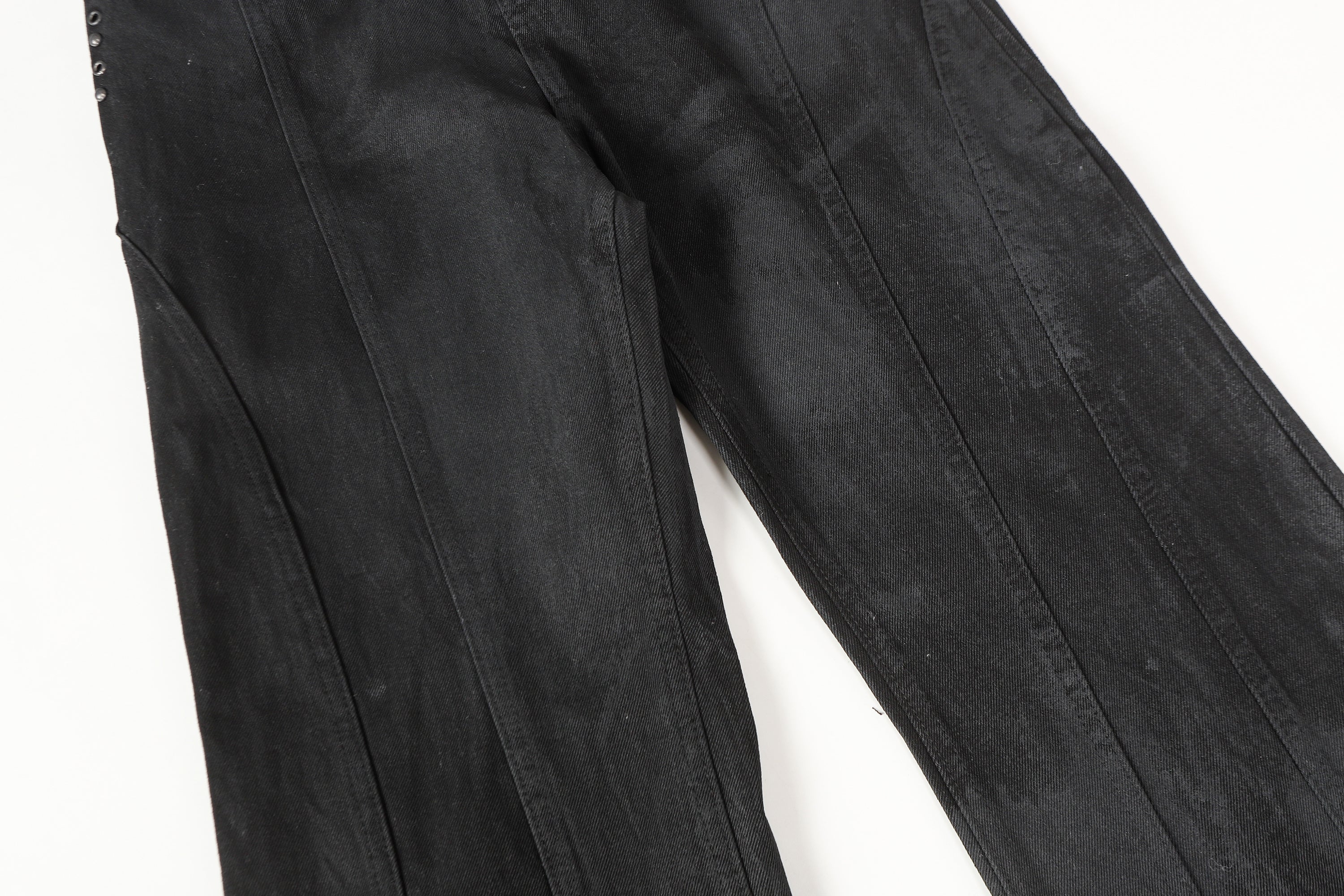 Omirad Studded Panel Wide-Leg Jeans