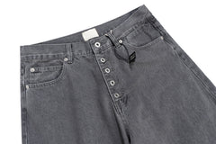 Omirad Button-Fly Washed Denim Pants