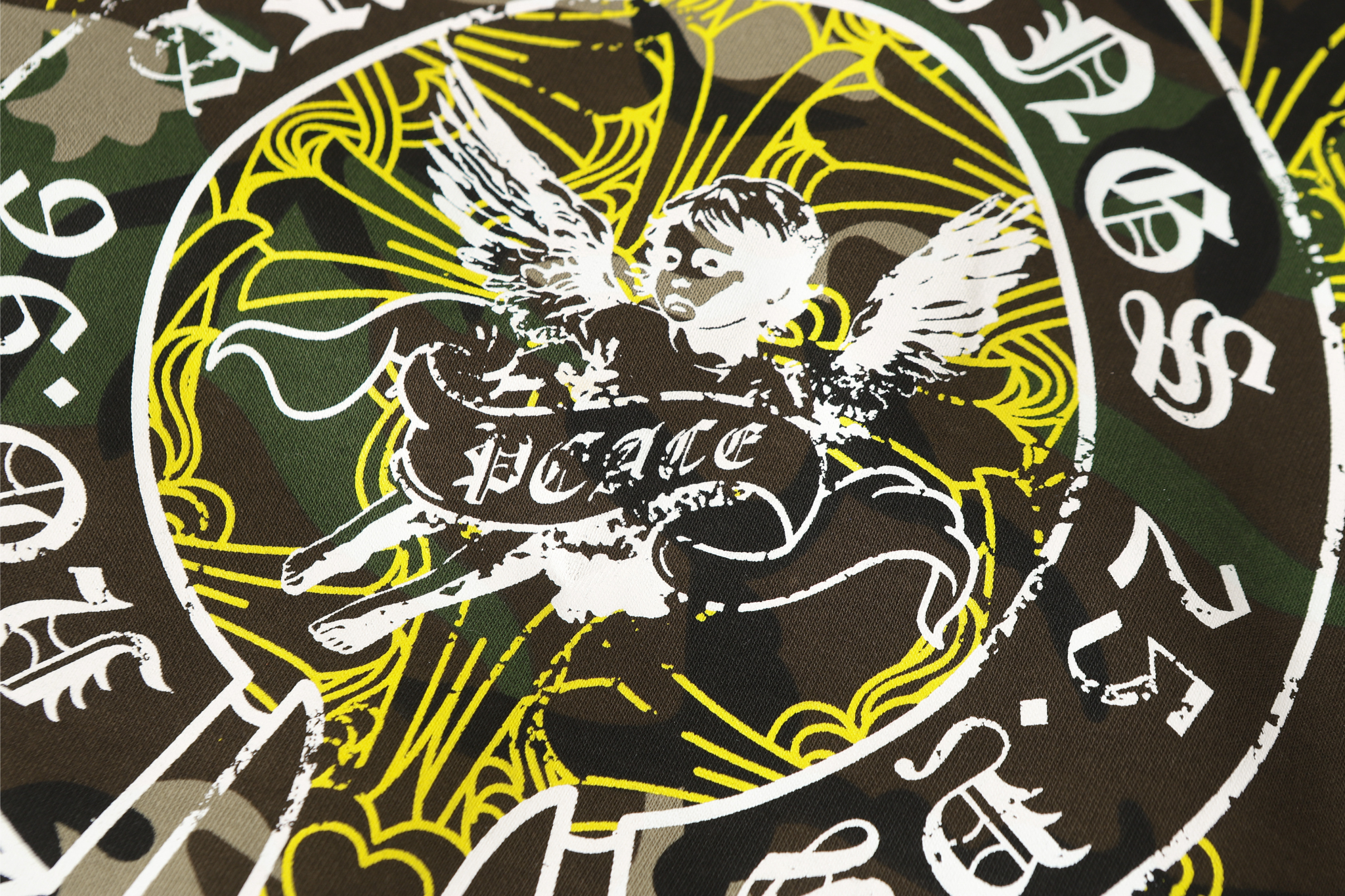 Omirad Camo Angel Graphic Zip Hoodie