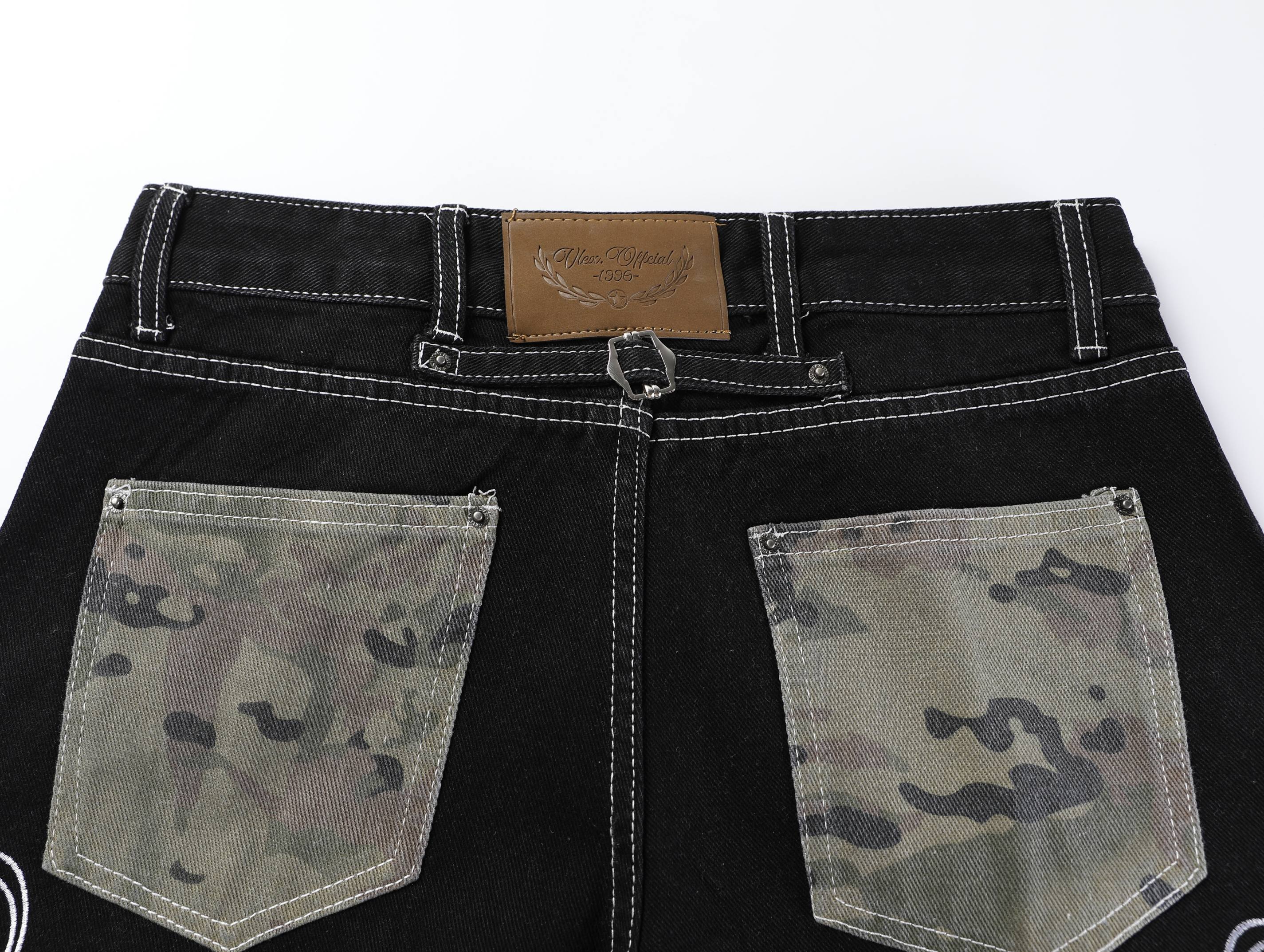 Omirad Camo Trim Wide-Leg Jeans