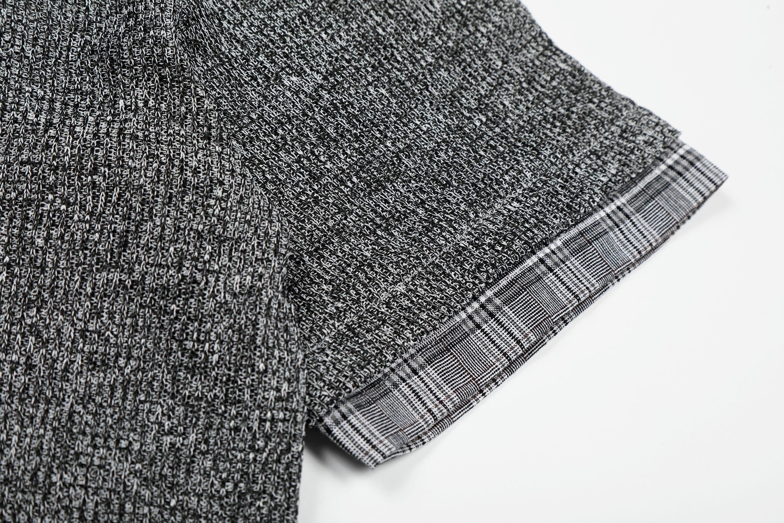 Omirad “Layered Knit Check Shirt”
