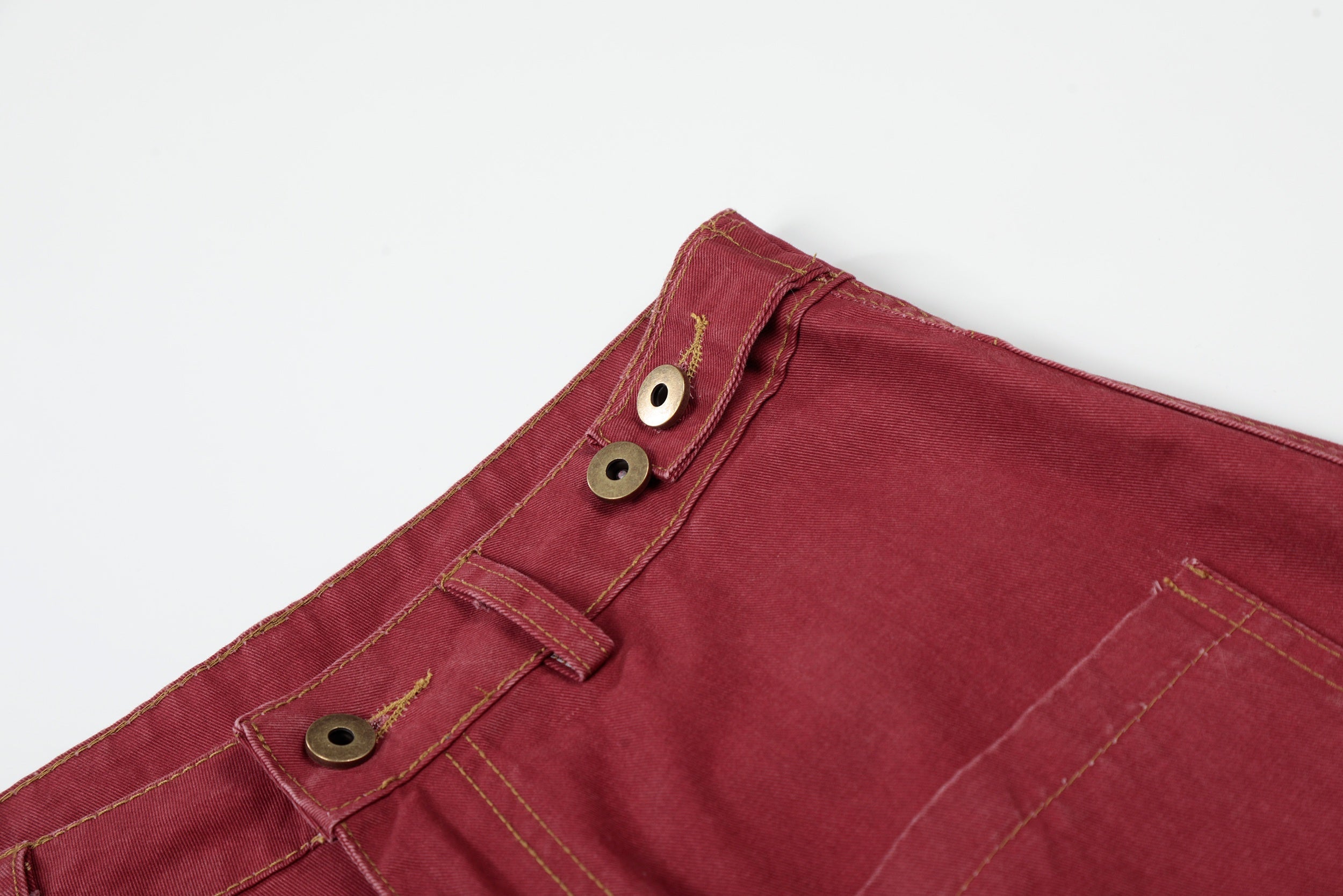 Omirad “Vintage Red Splatter Wide-Leg Pants”