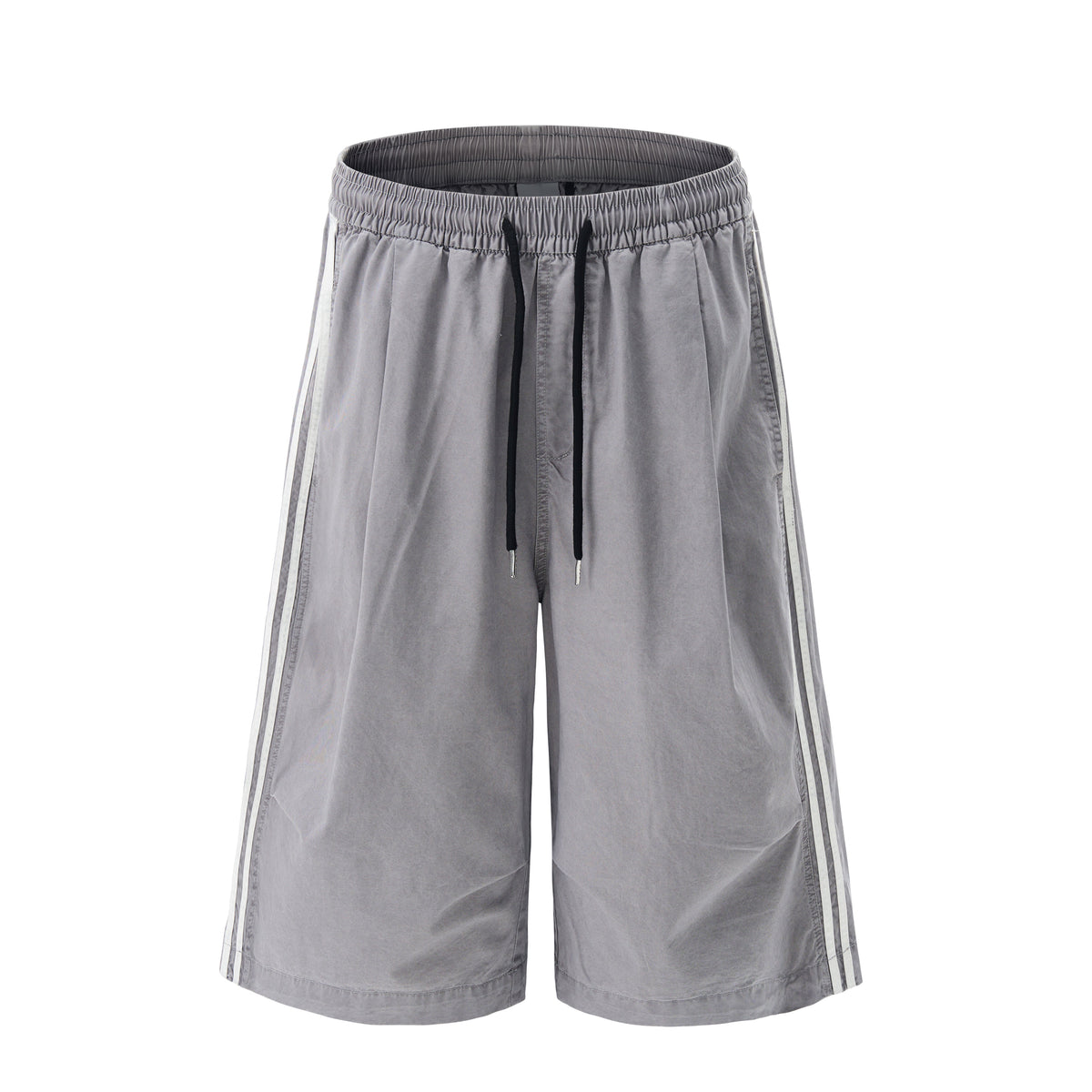 Omirad Washed Wide-Leg Stripe Shorts