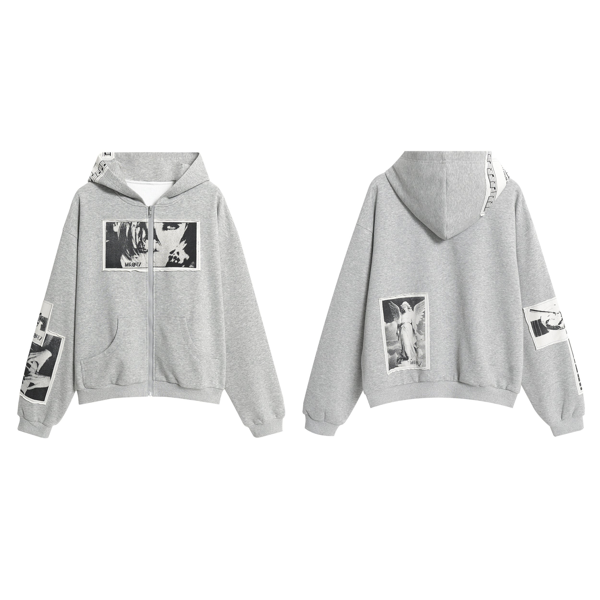 Omirad Photo Collage Zip Hoodie
