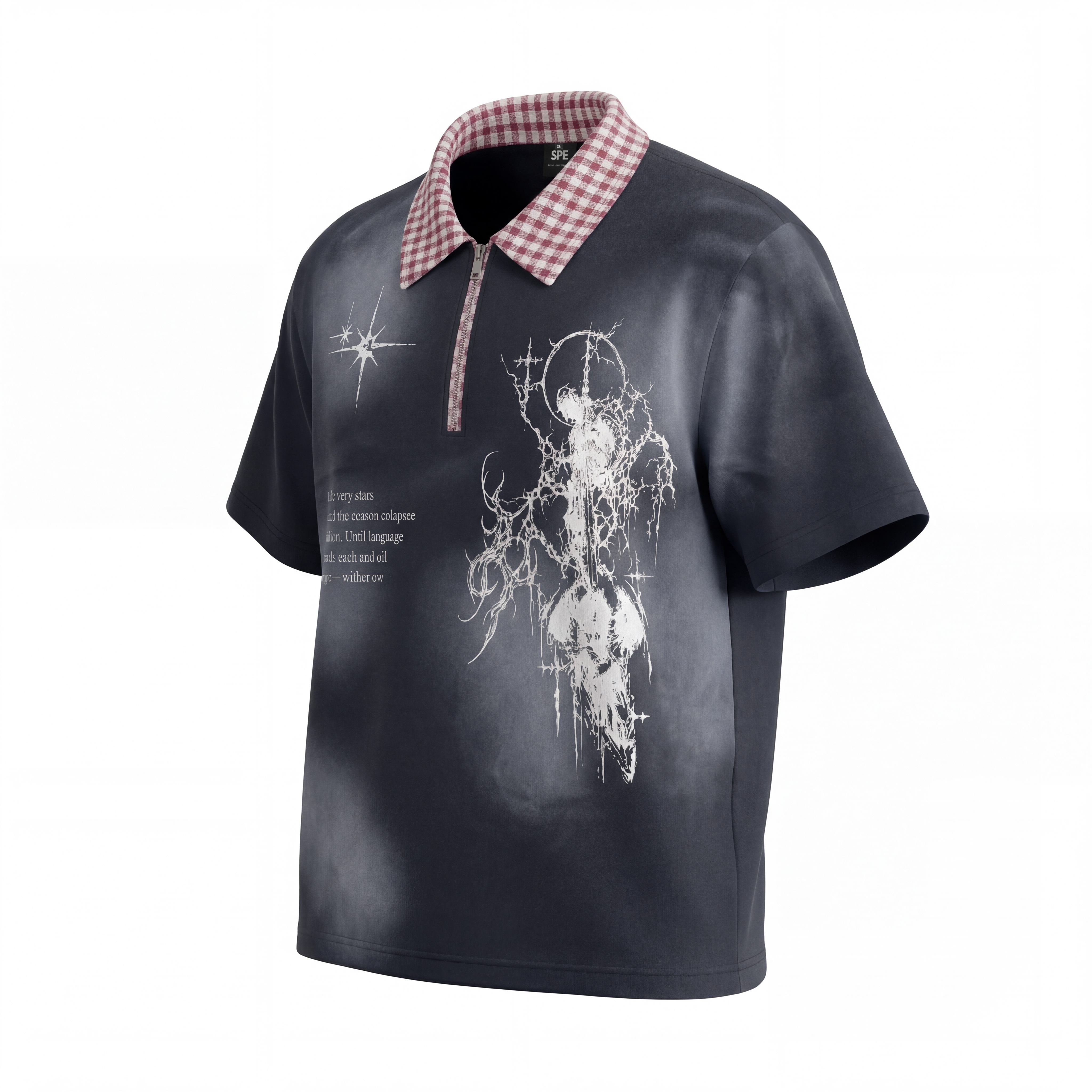 Omirad “Grunge Star Zip Polo Tee”