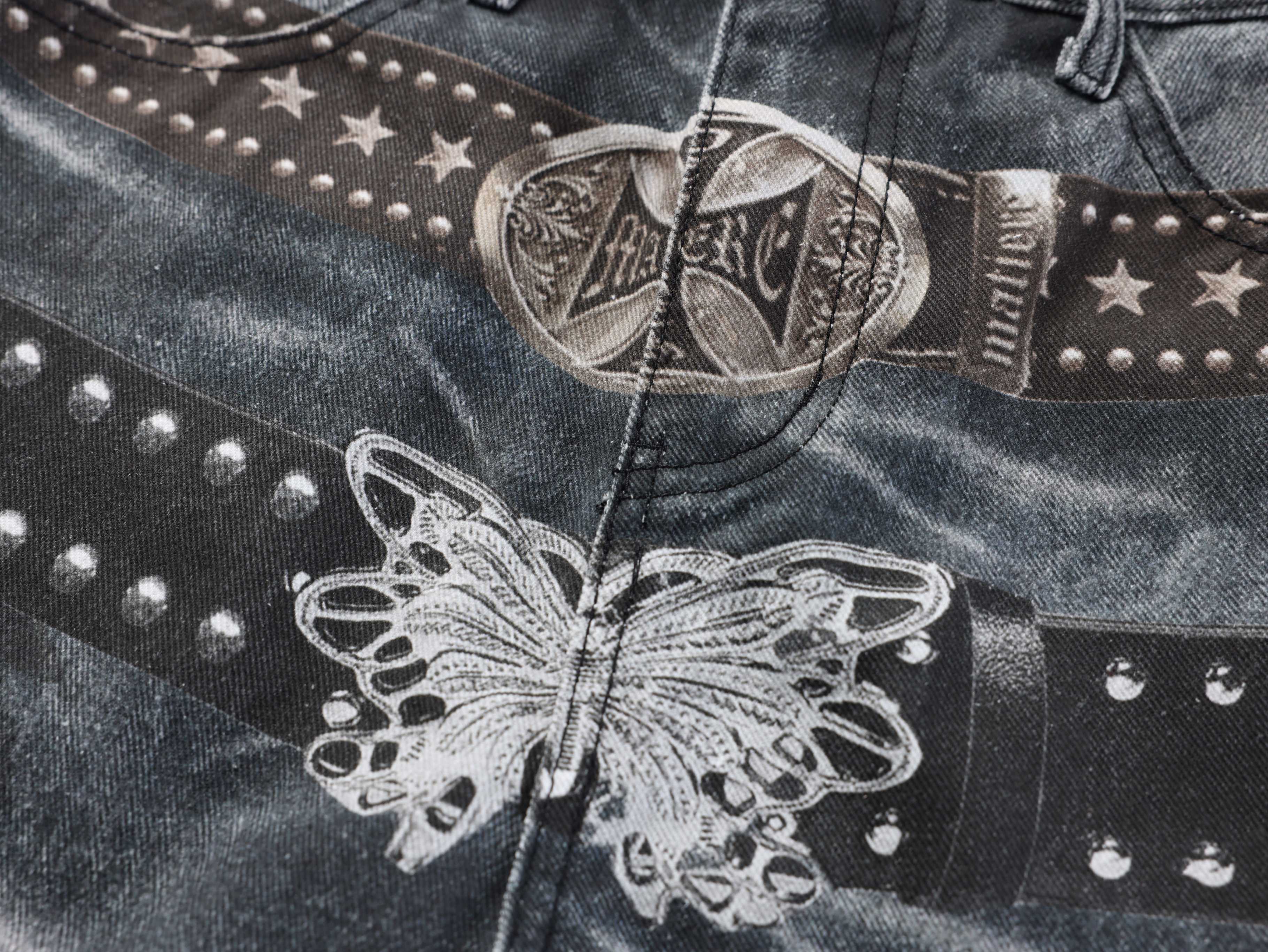 Omirad Washed Studded Wide-Leg Jeans