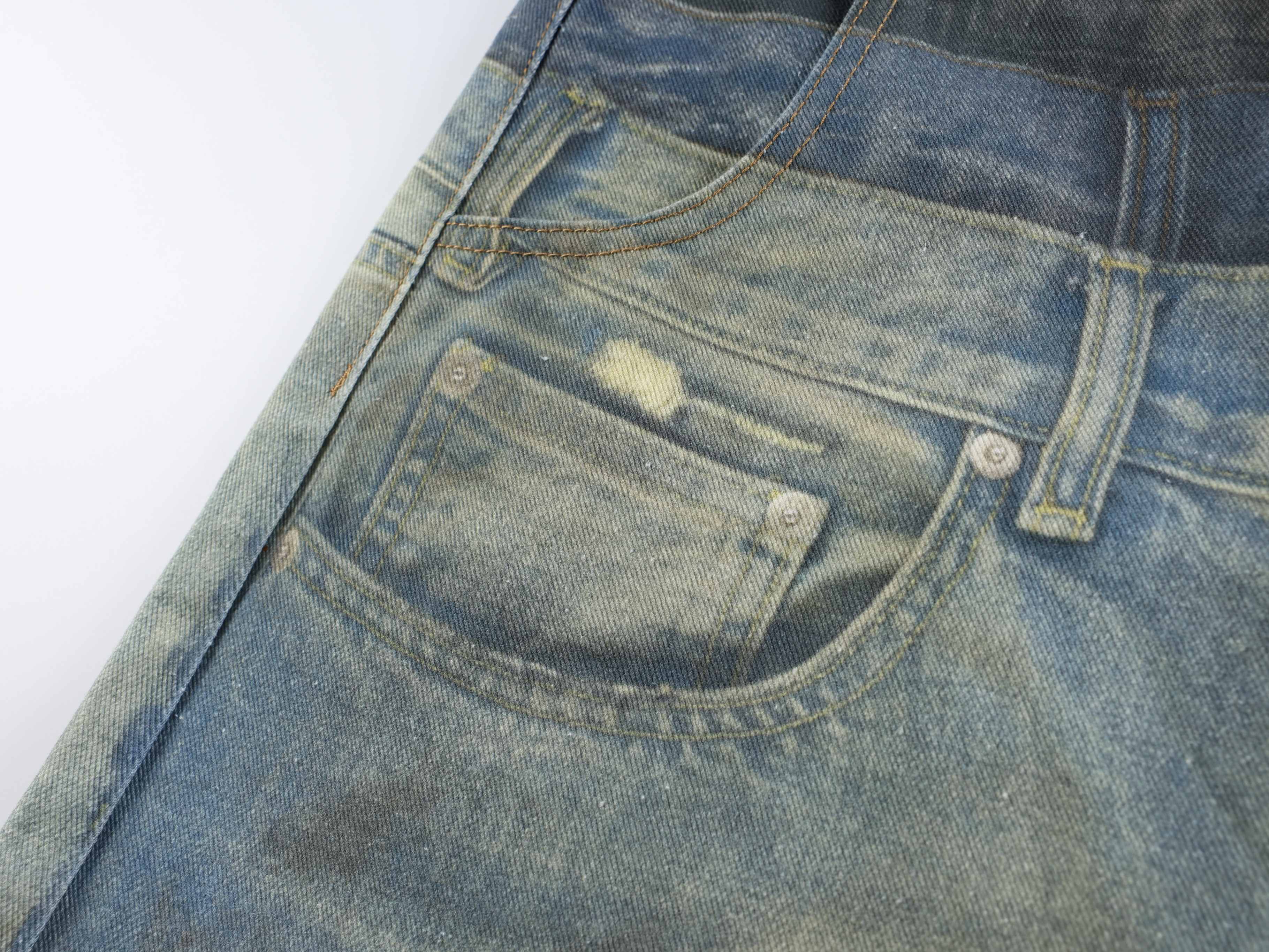 Omirad “Layered Fade Distressed Balloon Jeans”