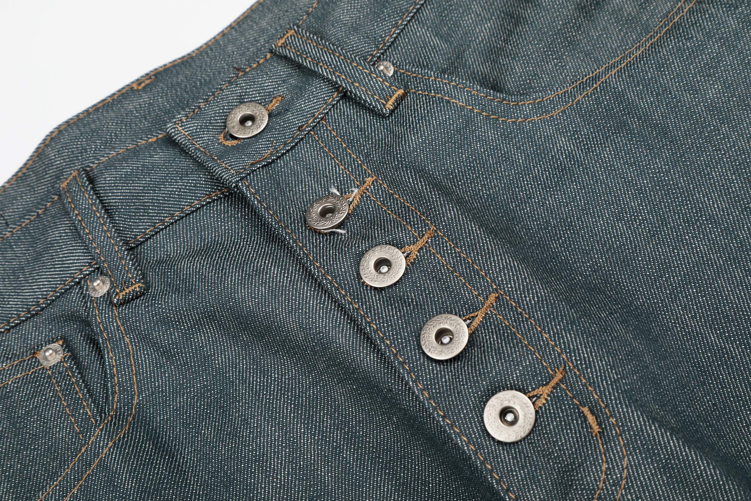 Omirad “Washed Grey Button Denim Jeans”