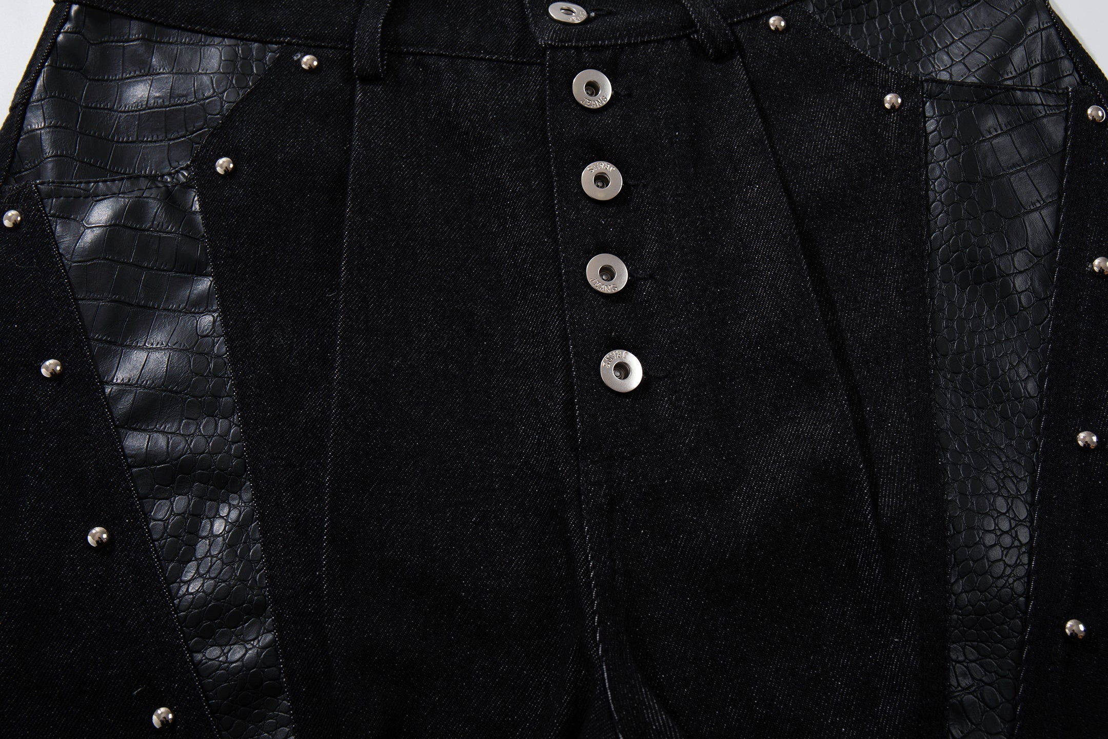 Omirad Panel-Detail Wide Leg Denim Pants