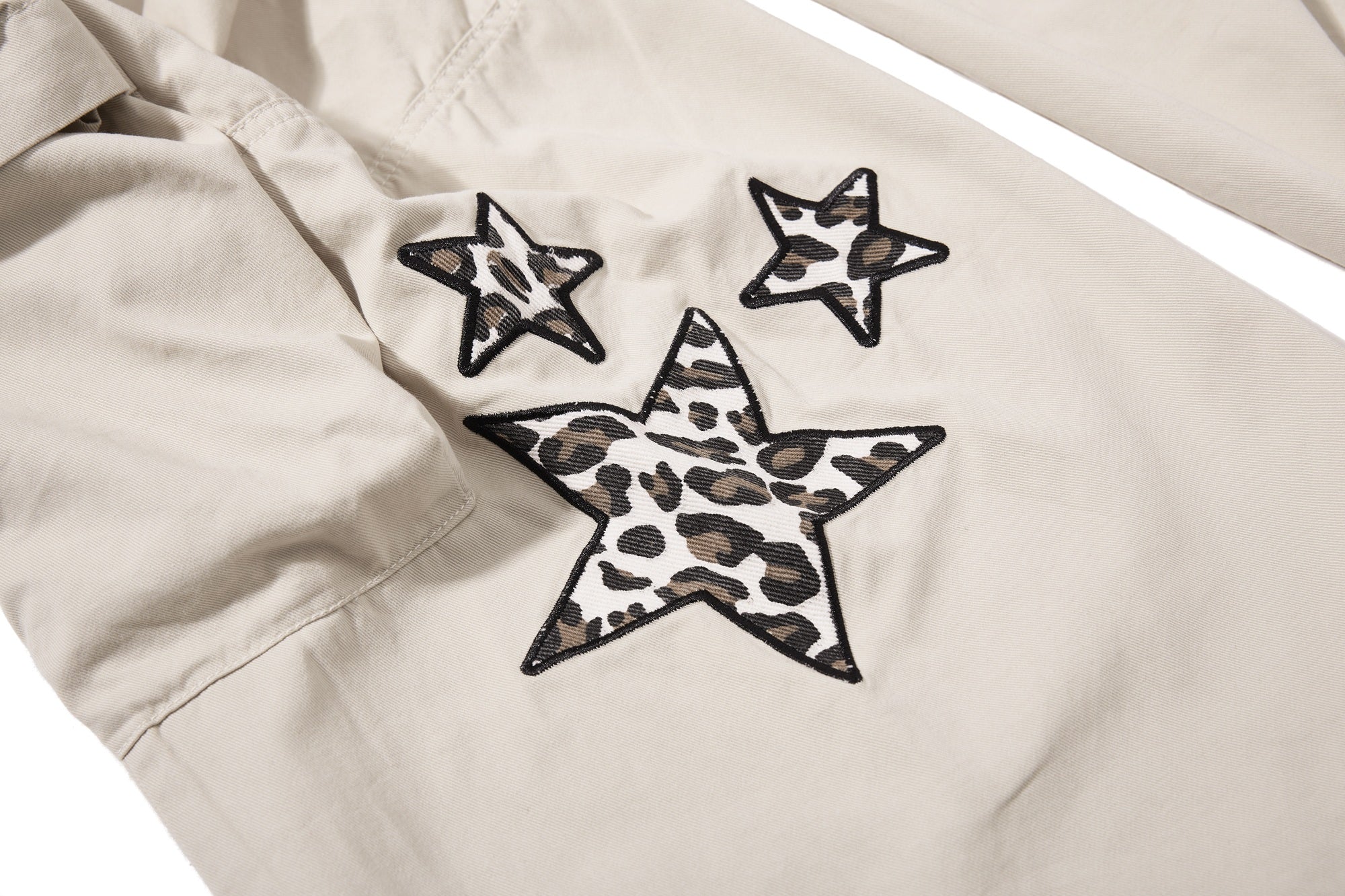 Omirad Leopard Star Multi-Pocket Cargo Pants