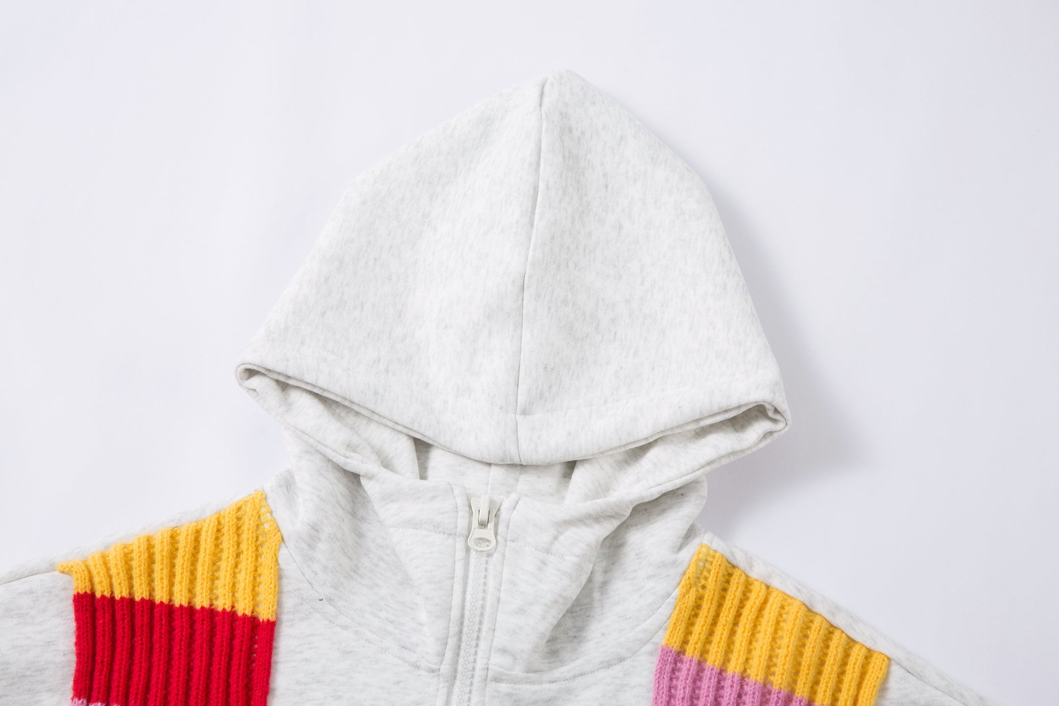 Omirad Color-Block Scarf Hooded Zip Jacket