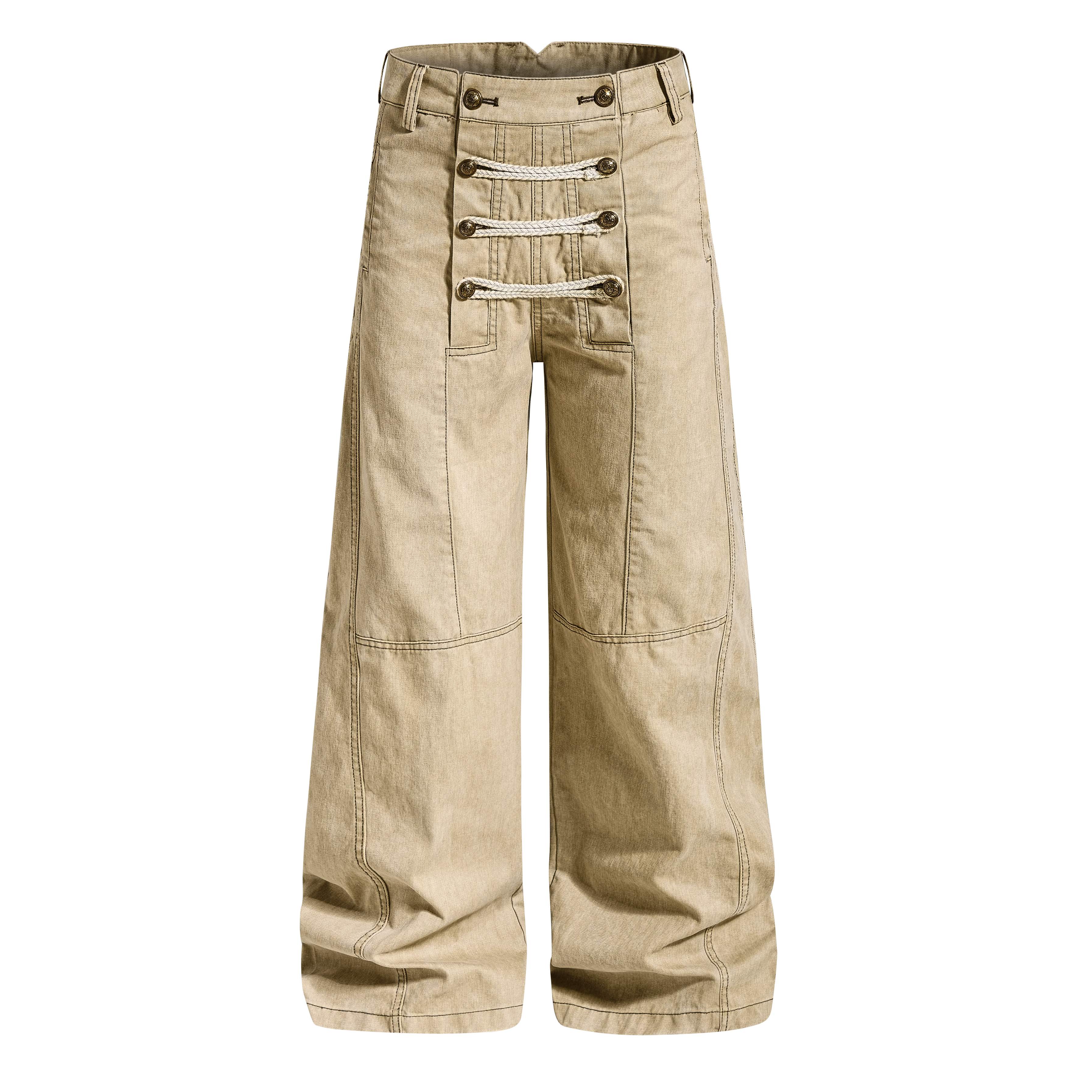 Omirad Military Rope Wide-Leg Pants