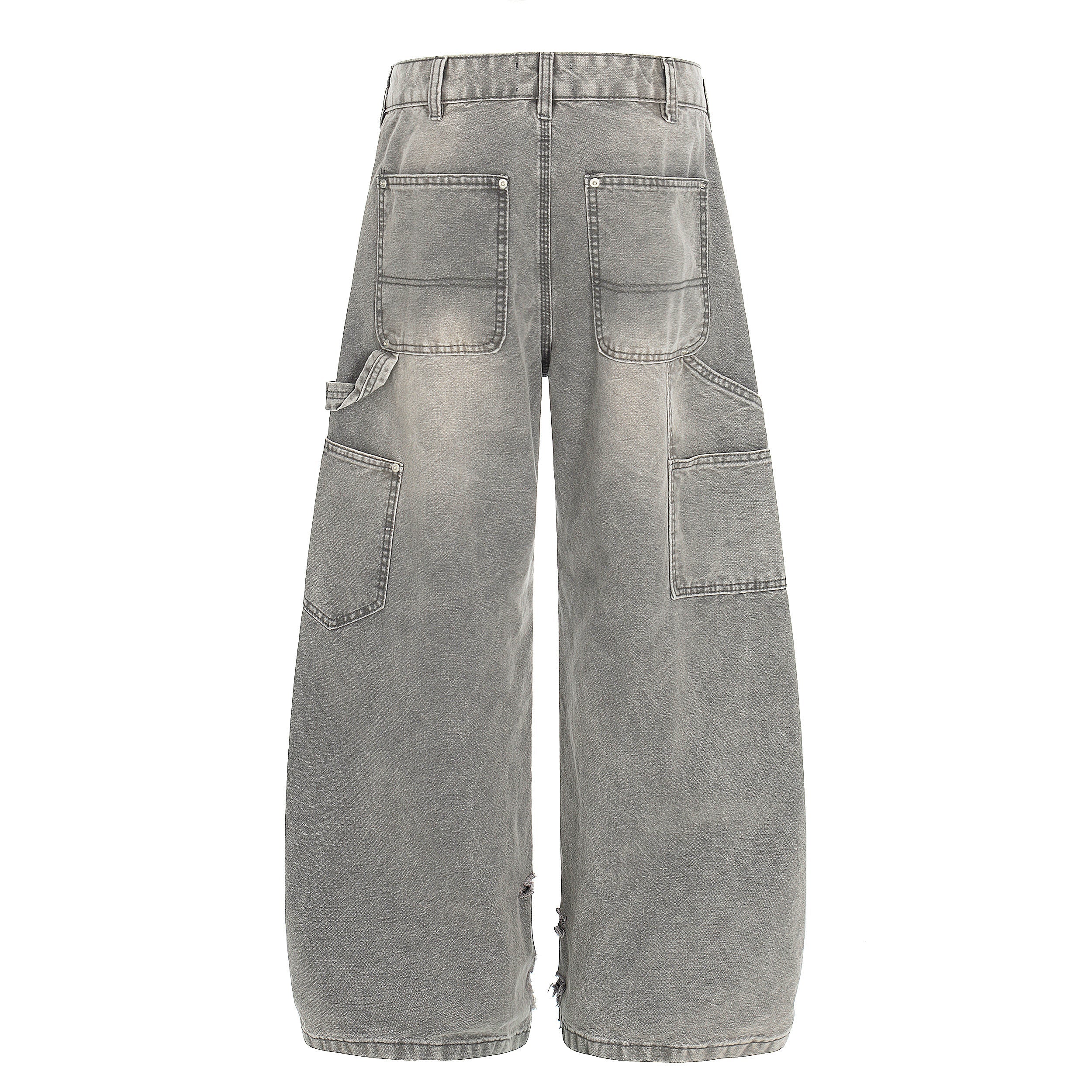 Omirad Washed Utility Distressed Denim Jeans