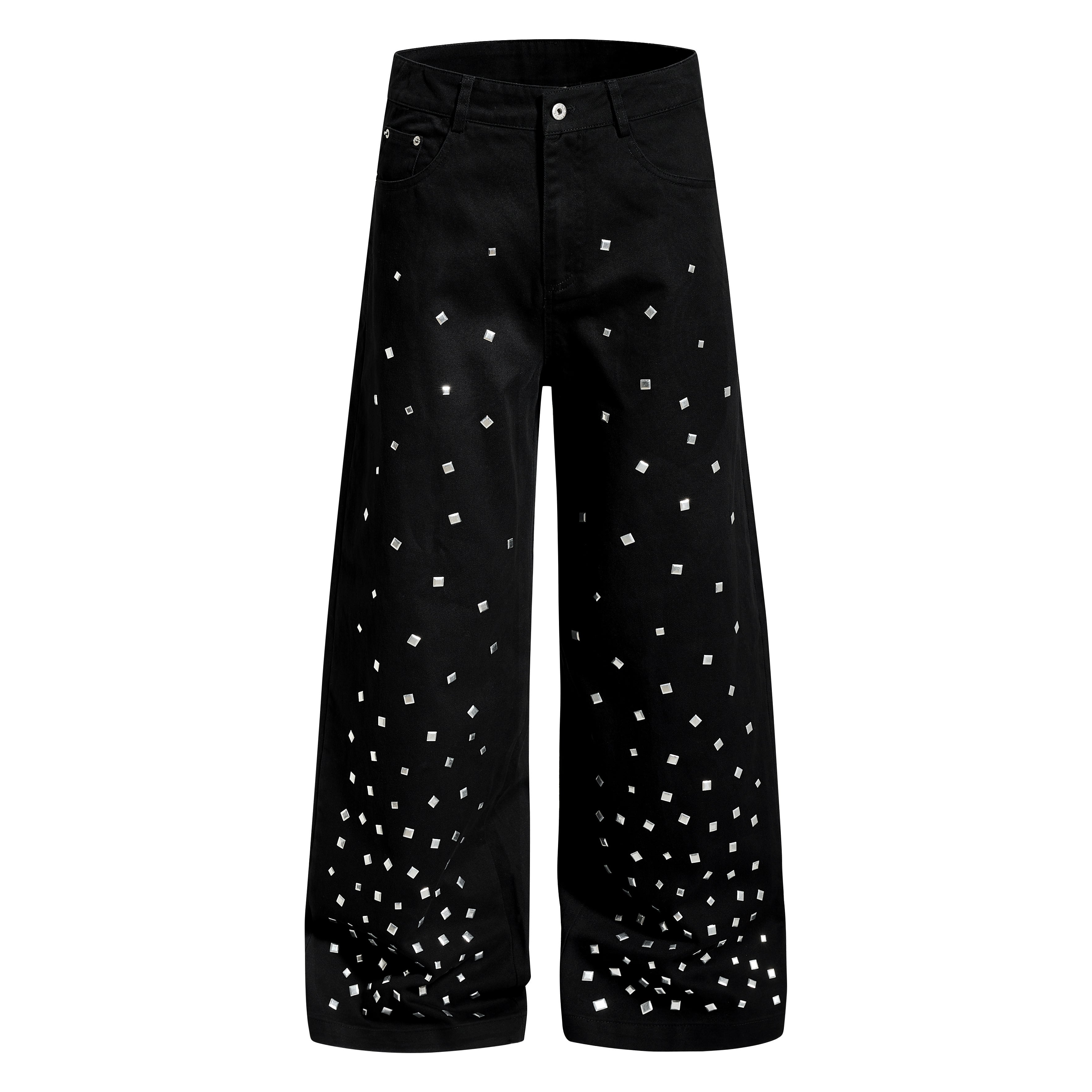 Omirad Stud Detail Wide-Leg Pants