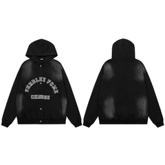 Omirad “Change” Spray-Fade Varsity Hoodie Jacket