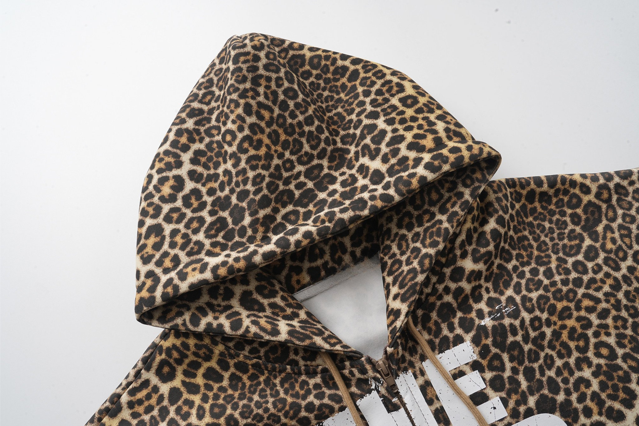 Omirad Leopard Graphic Zip-Up Hoodie