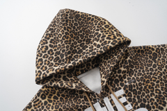 Omirad Leopard Graphic Zip-Up Hoodie
