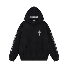 Omirad Gothic Script Zip Hoodie