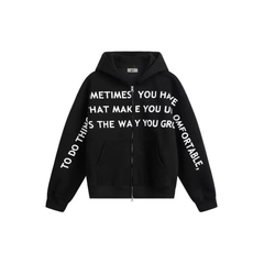 Omirad Printed Zip-Up Hoodie