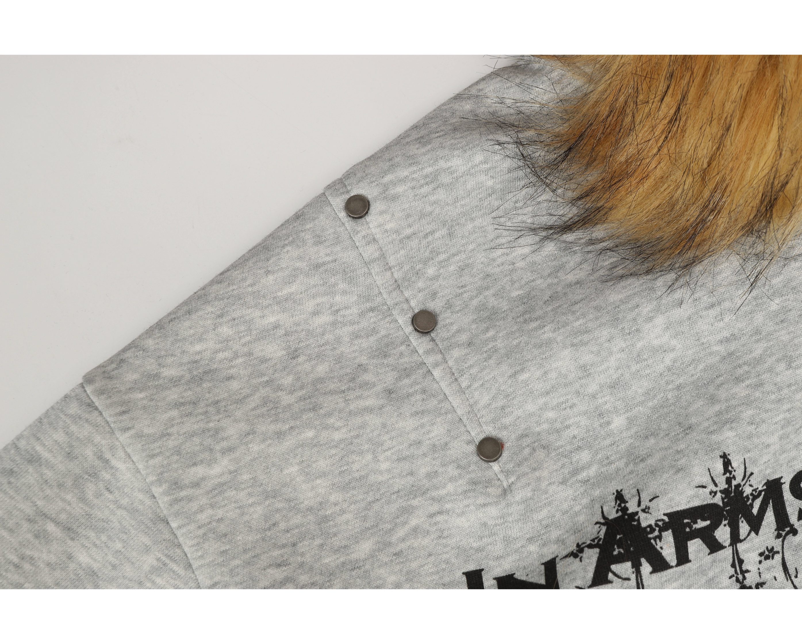Omirad Gothic Fur Hood Zip Hoodie