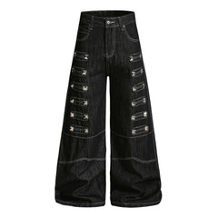 Omirad Studded Strap Denim Pants