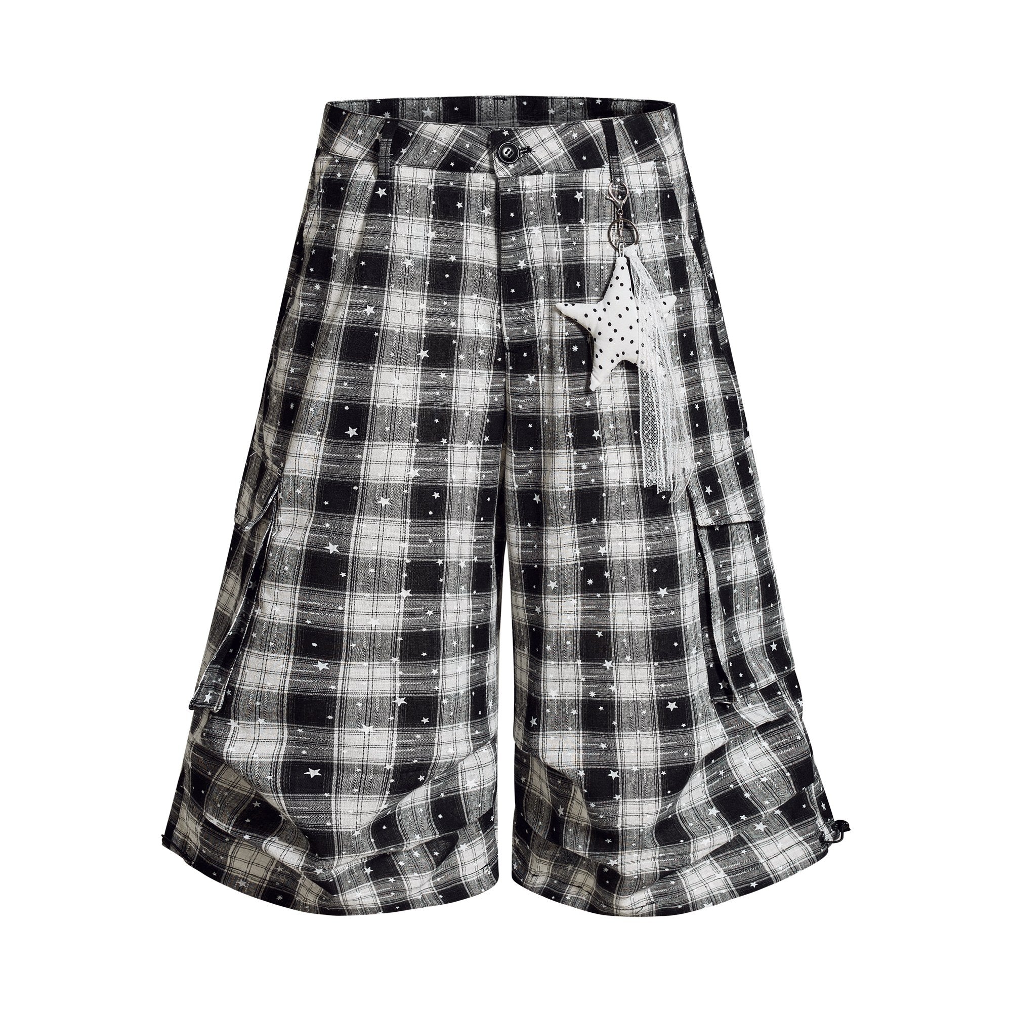 Omirad Plaid Star Cargo Shorts