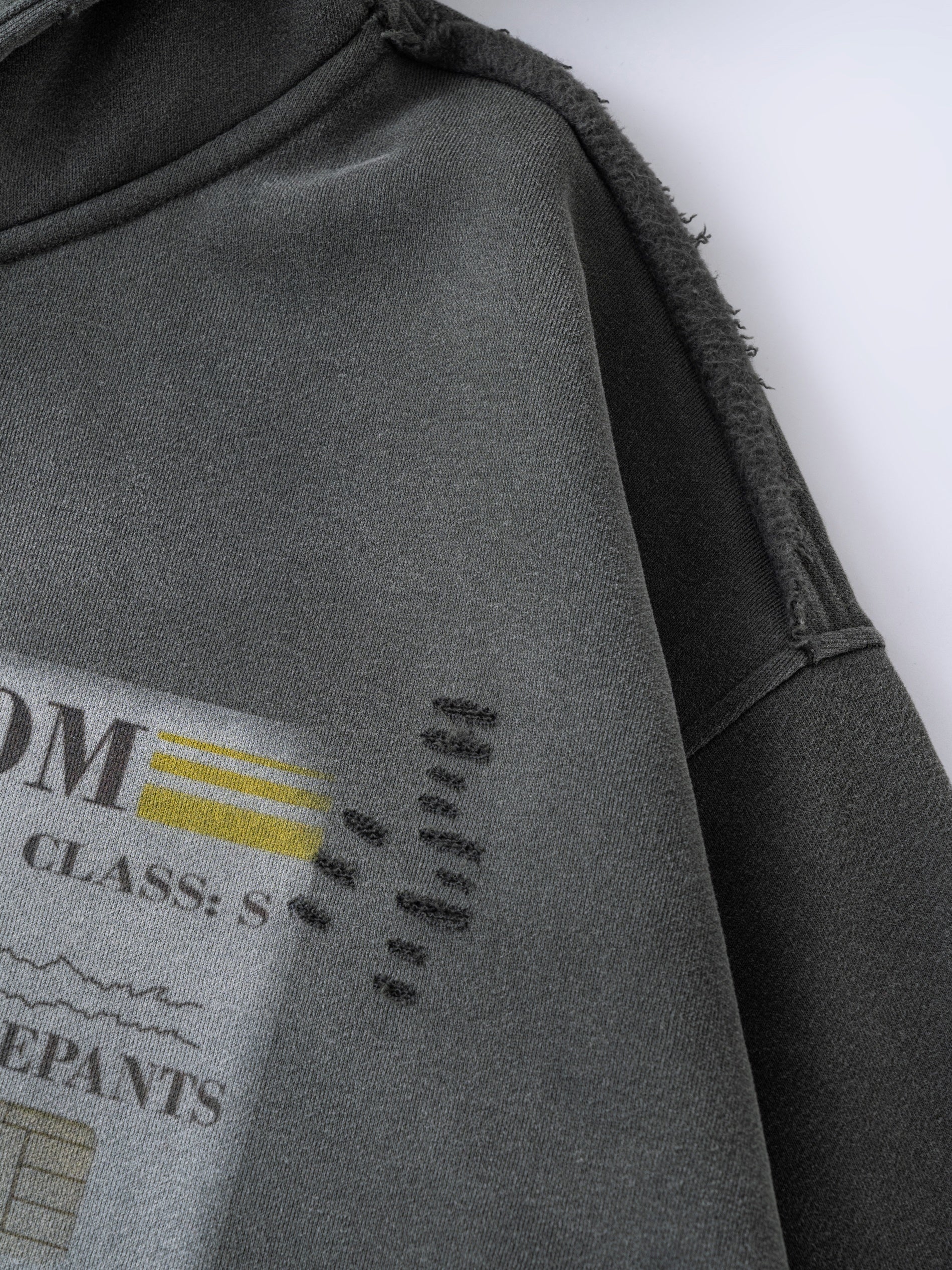 Omirad Vintage Wash Graphic Zip Hoodie