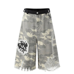 Omirad Camo Distressed Jorts