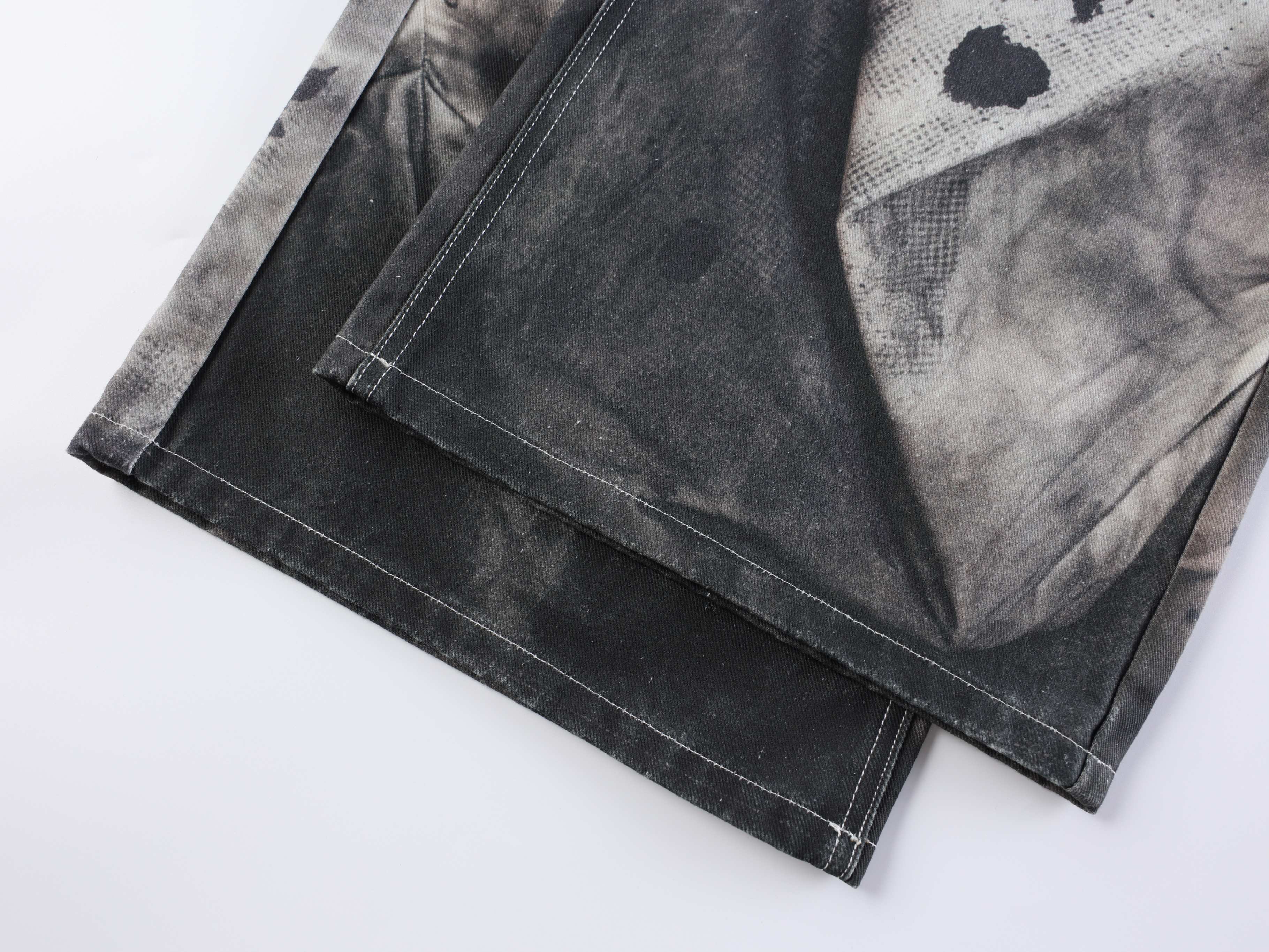 Omirad Abstract Wash Wide-Leg Jeans