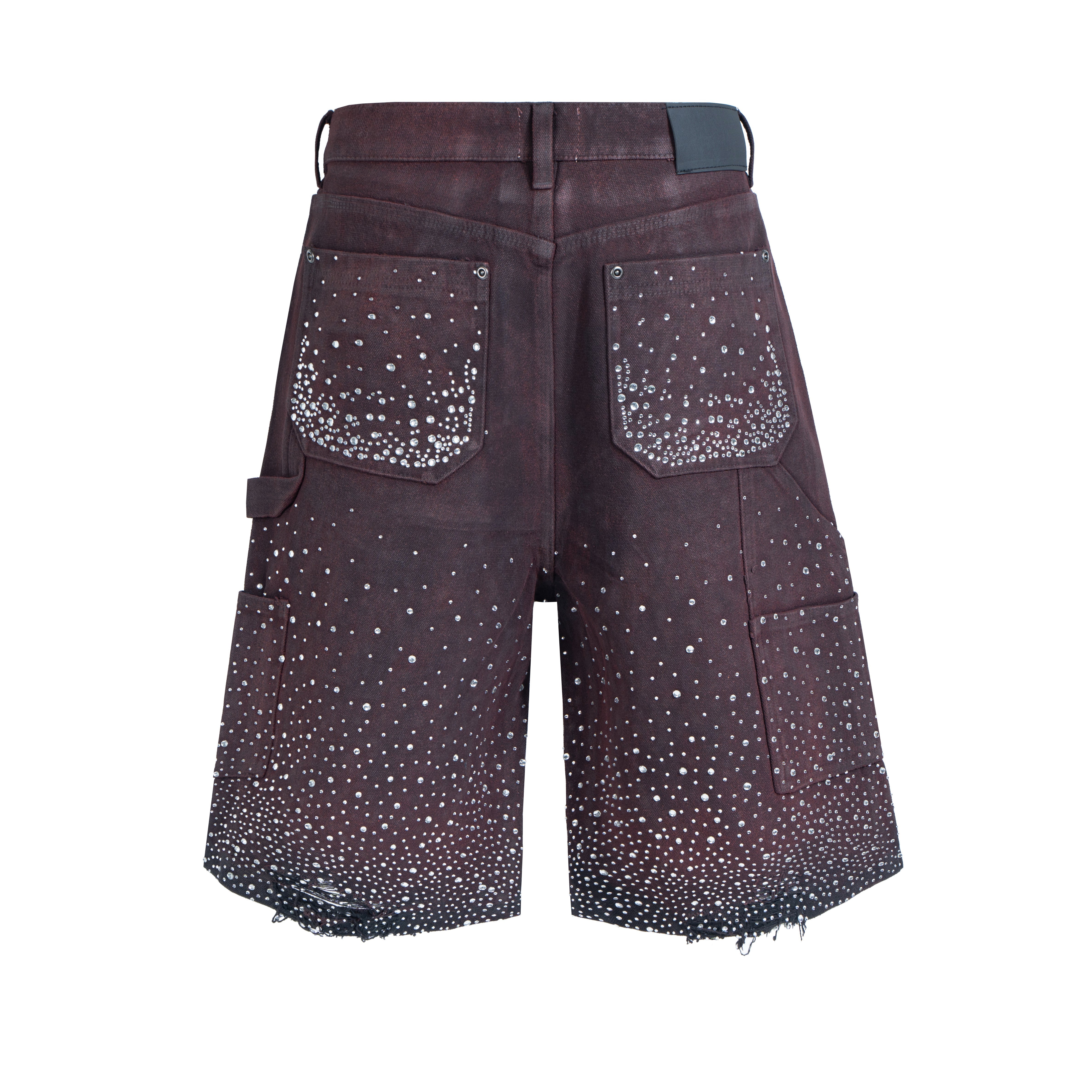Omirad Studded Denim Shorts