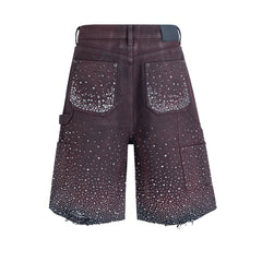 Omirad Studded Denim Shorts