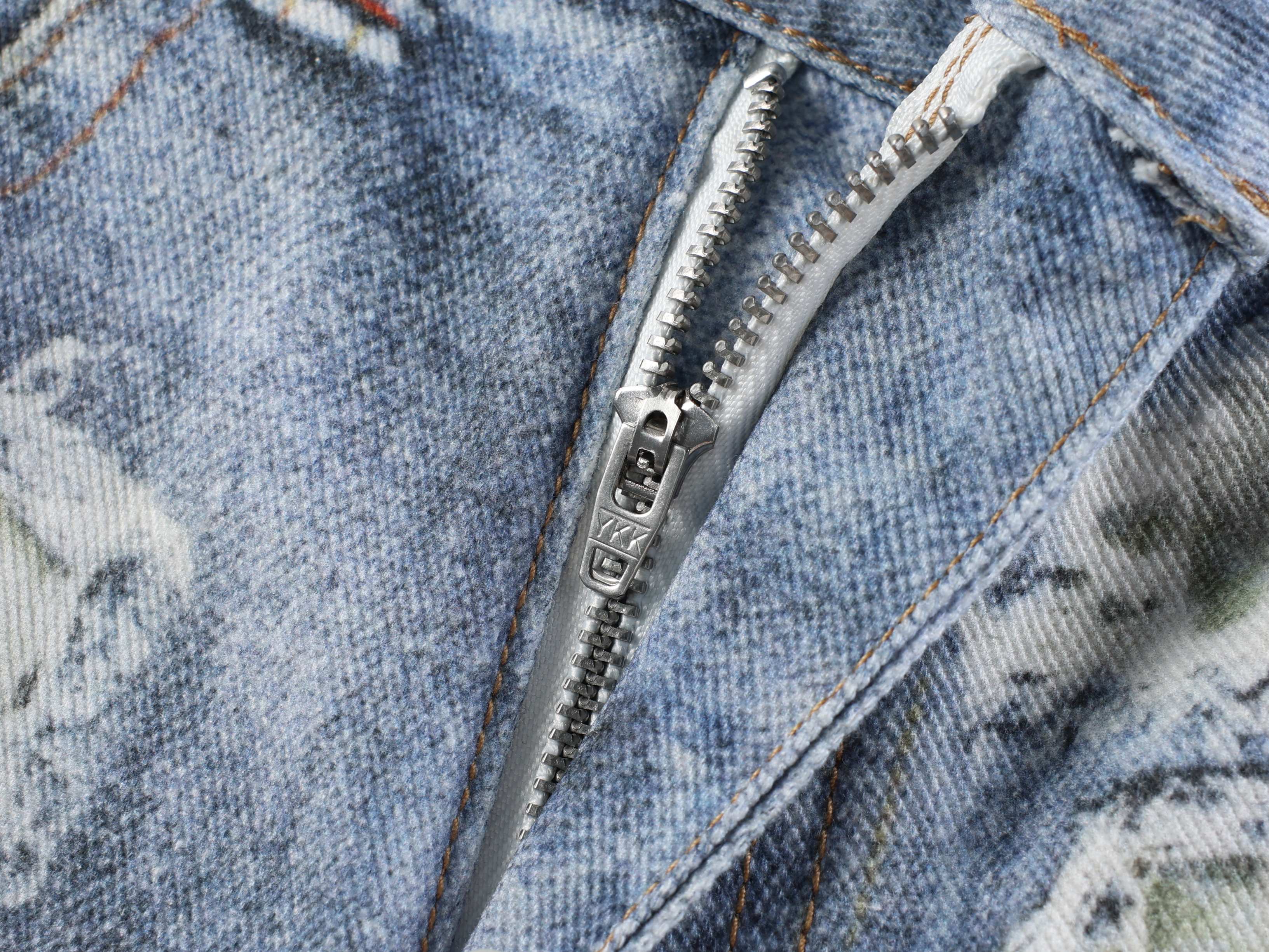 Omirad Floral Patchwork Distressed Jeans