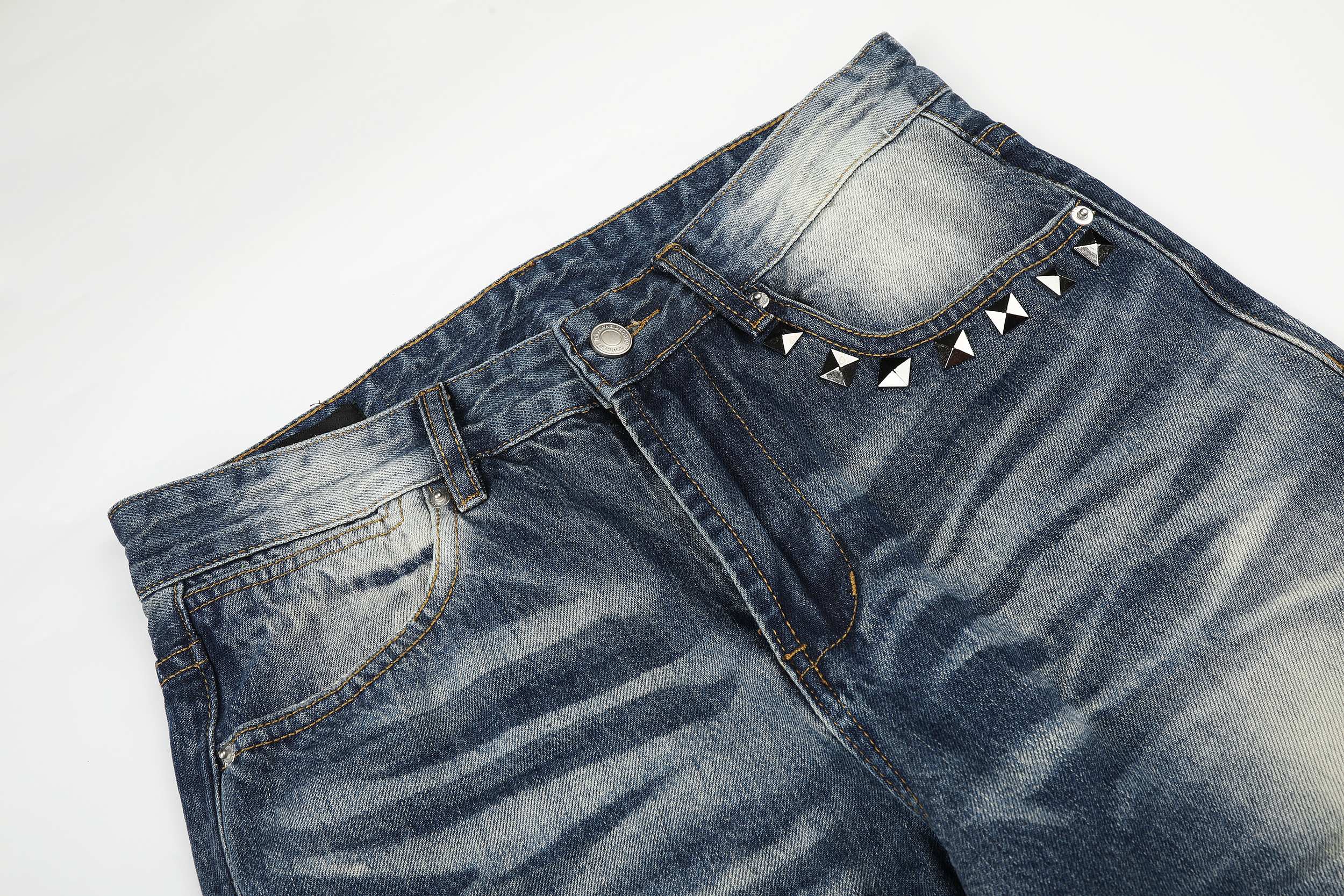 Omirad Studded Vintage Wash Jeans