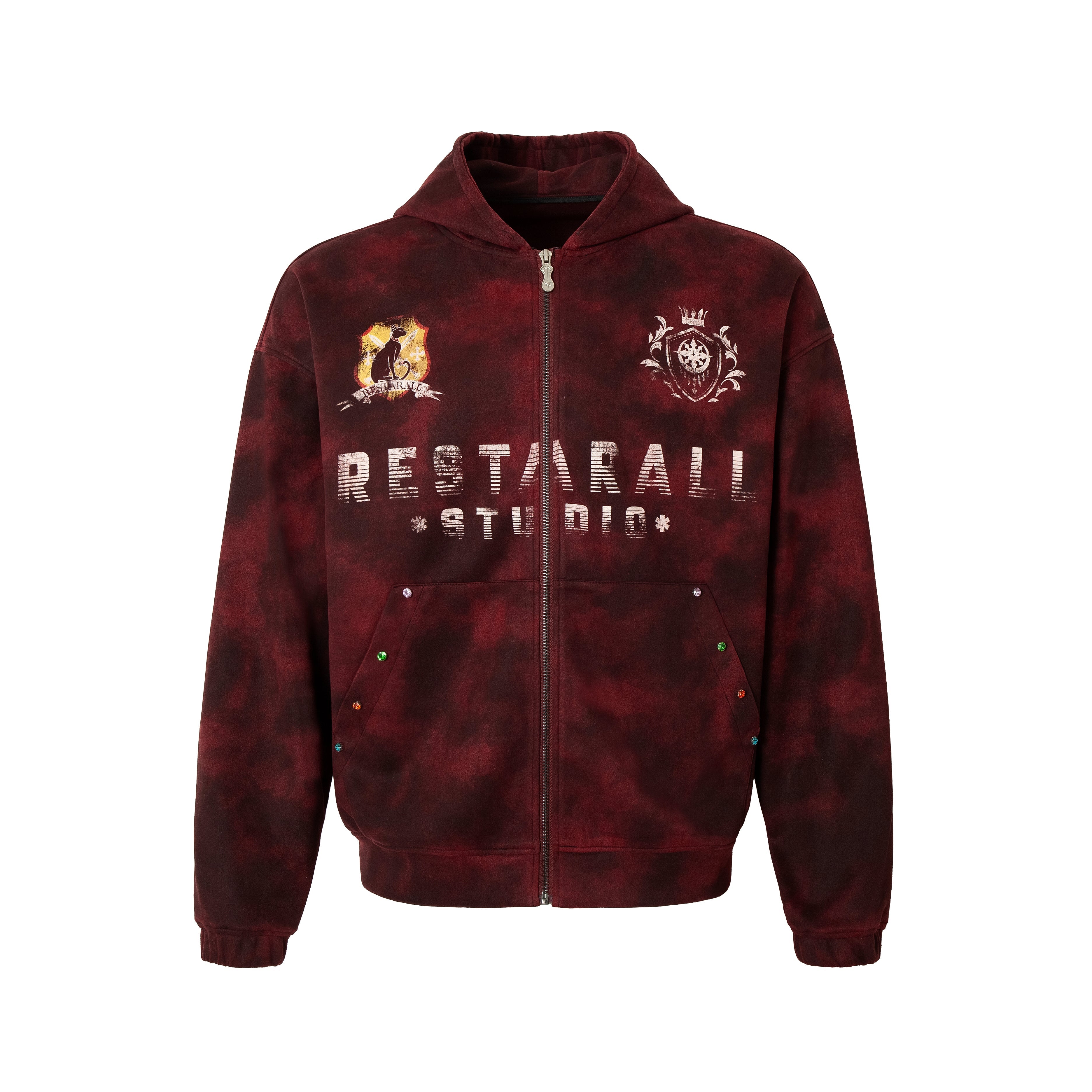 Omirad Burnout Effect Zip Hoodie