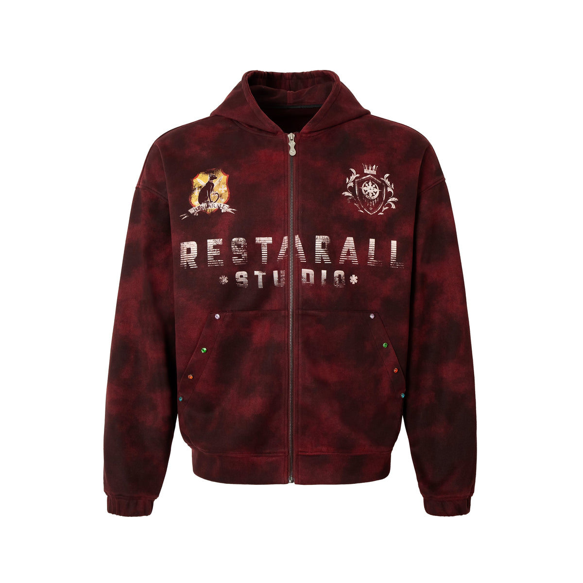 Omirad Burnout Effect Zip Hoodie