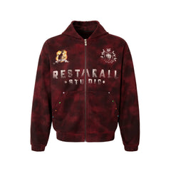 Omirad Burnout Effect Zip Hoodie