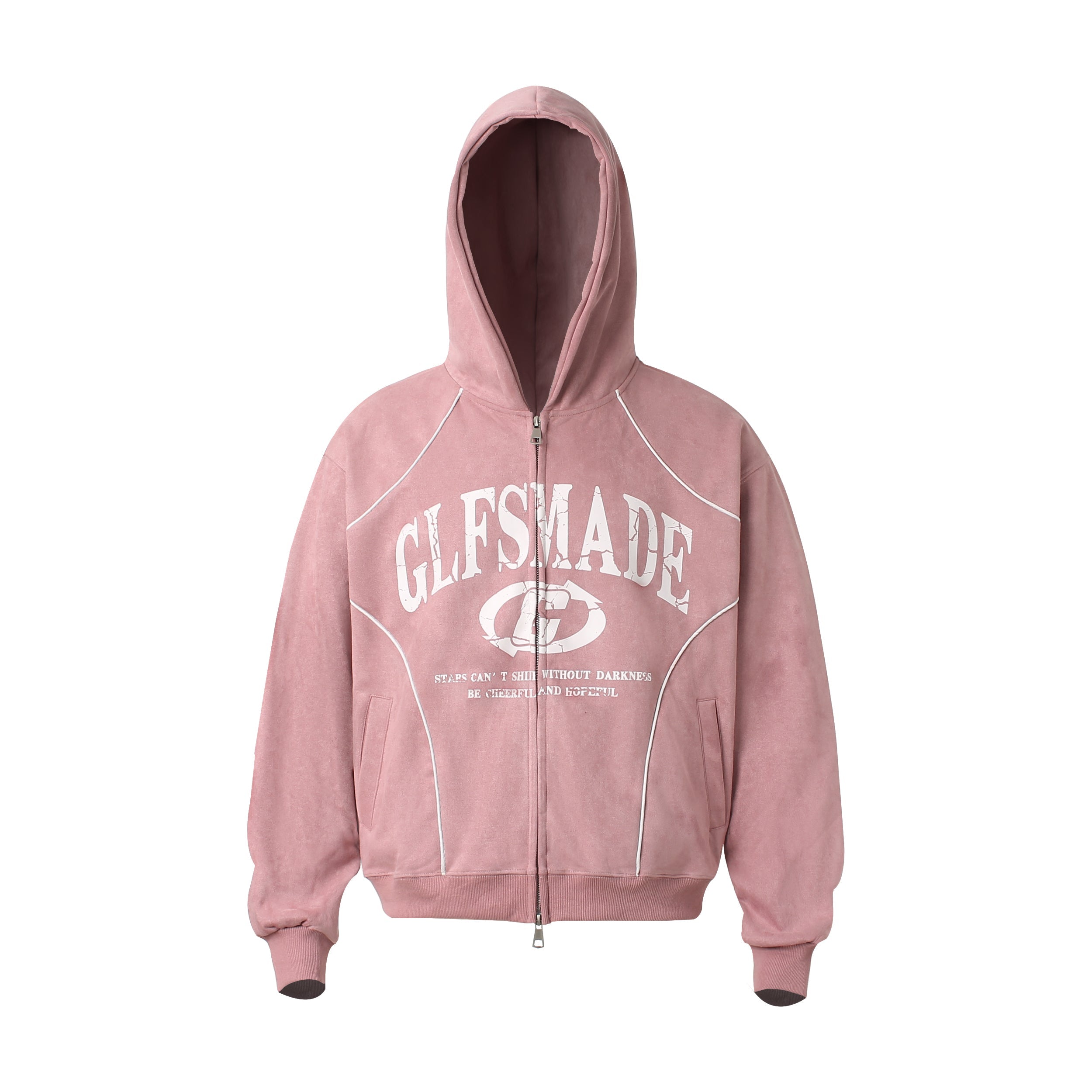 Omirad Suede Graphic Zip Hoodie