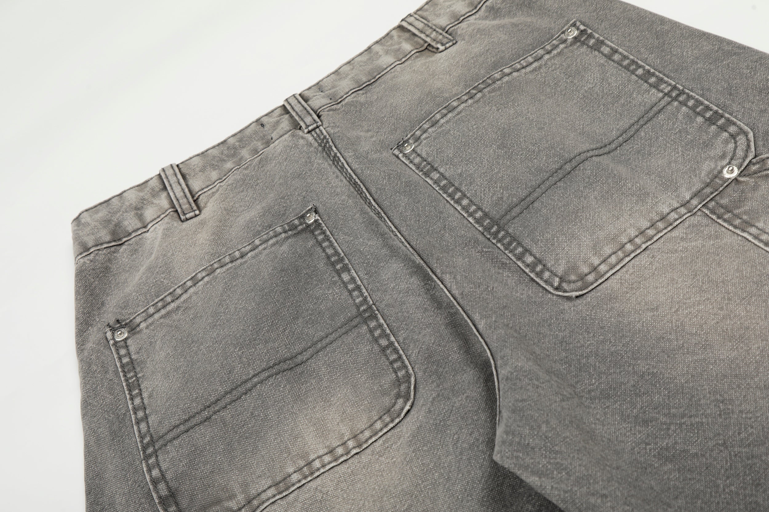 Omirad Washed Utility Distressed Denim Jeans