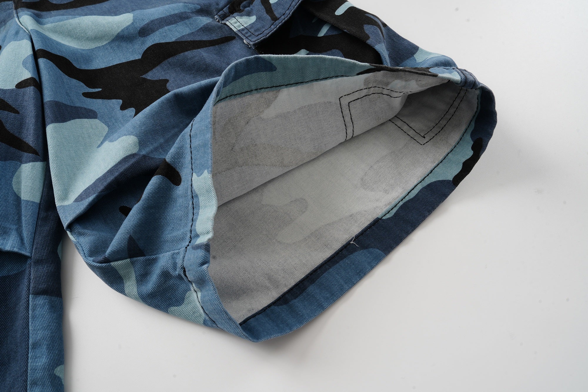 Omirad Blue Camo Cargo Shorts