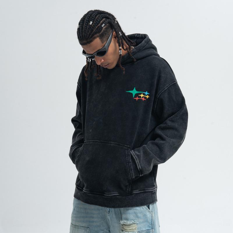 Omirad Graphic Washed Pullover Hoodie