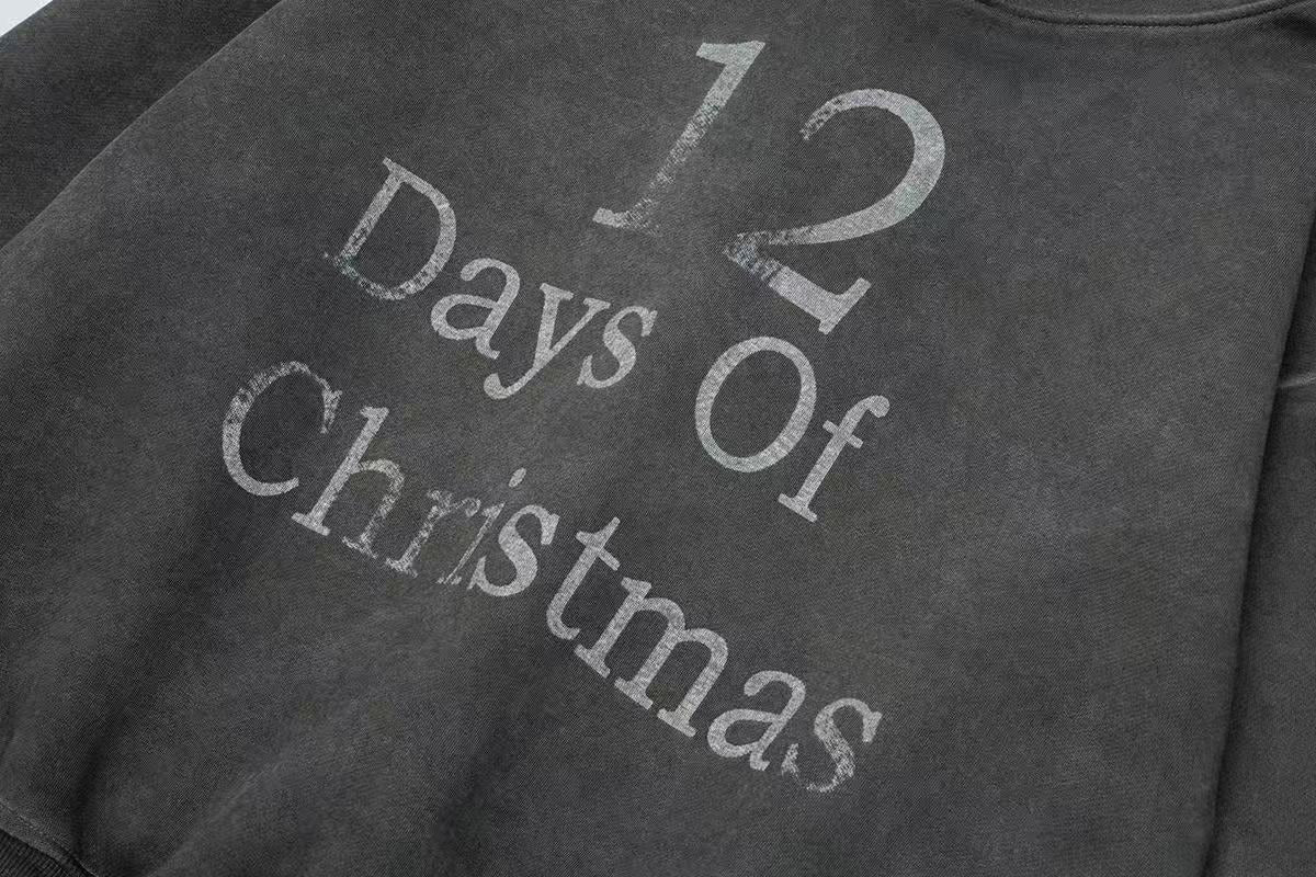 Omirad “12 Days of Christmas” Vintage Pullover Hoodie