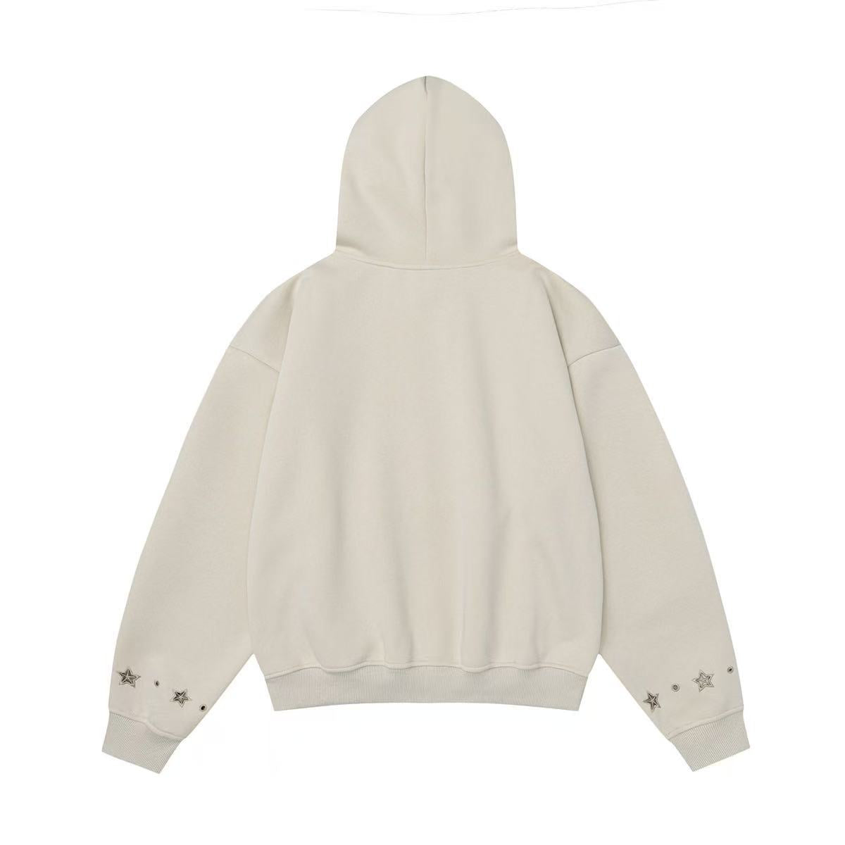 Omirad Star-Studded Graphic Pullover Hoodie