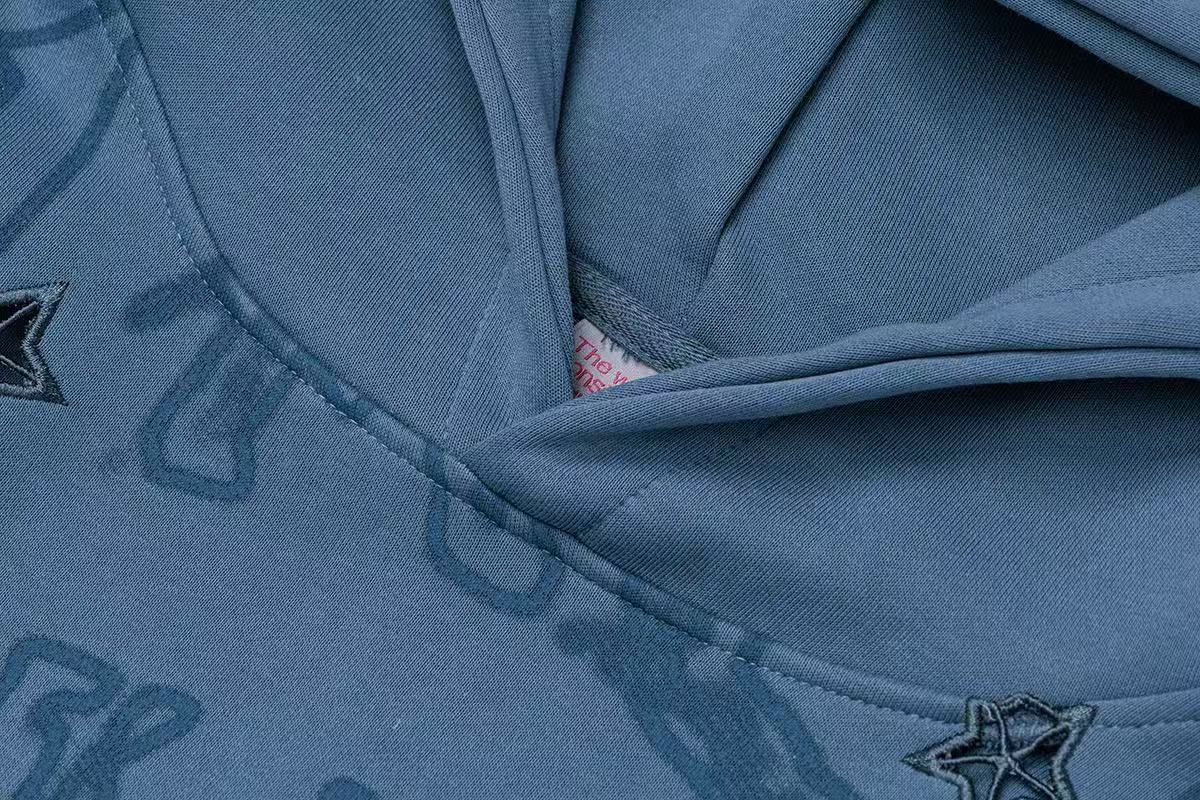 Omirad Star-Studded Graphic Pullover Hoodie