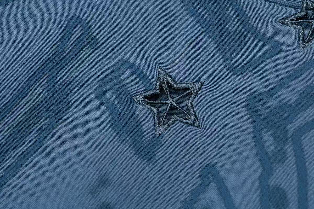 Omirad Star-Studded Graphic Pullover Hoodie