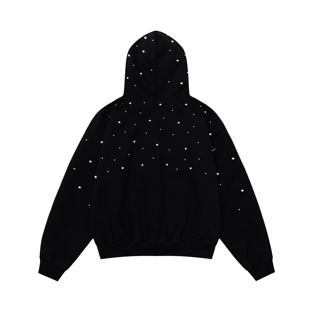 Omirad Rhinestone Script Pullover Hoodie