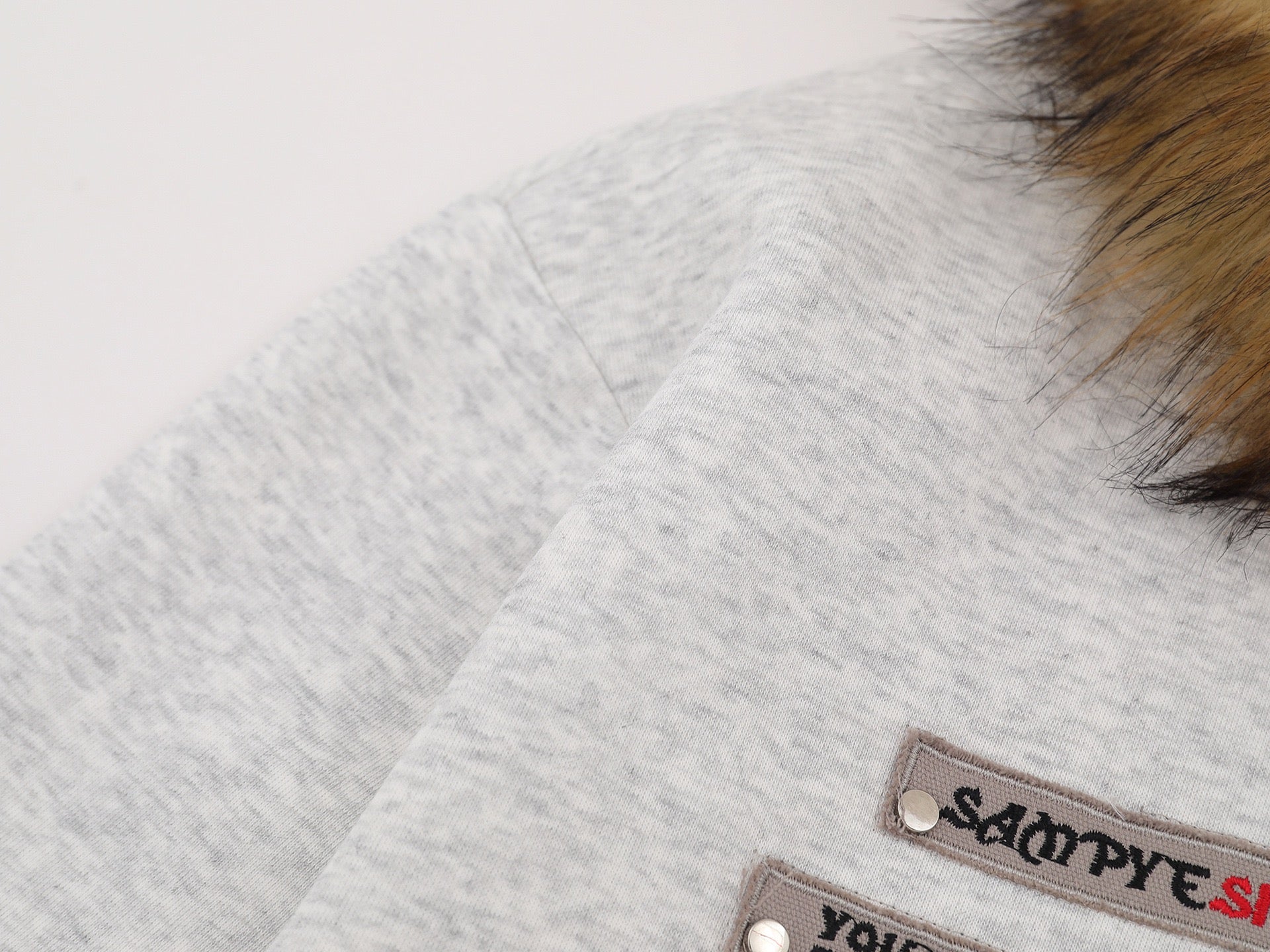 Omirad Fur-Trim Graphic Zip Hoodie