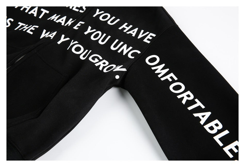 Omirad Printed Zip-Up Hoodie